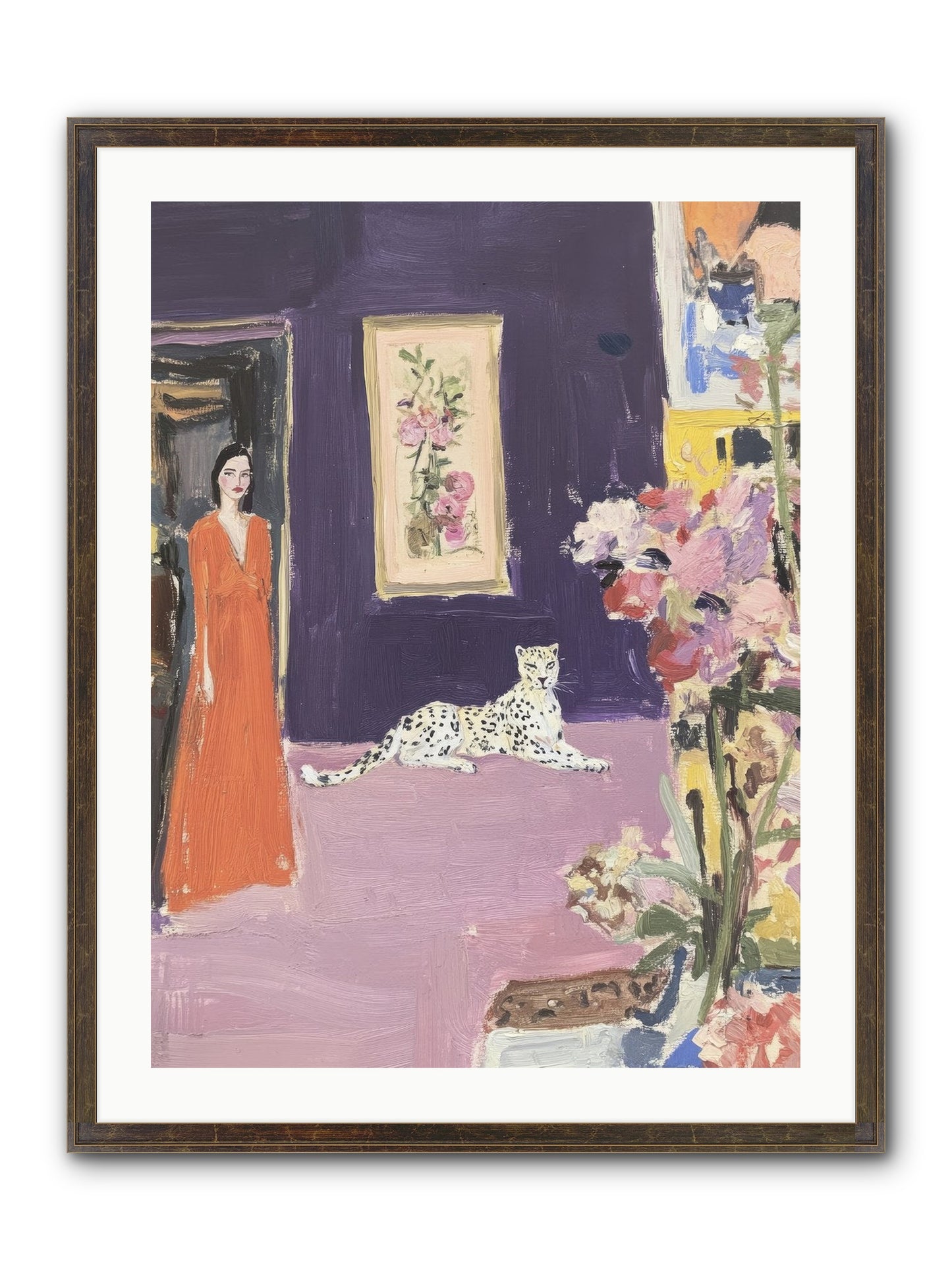 The Art Of Beautiful Waiting Framed Print - Slimwoods Black/Gold 24x32