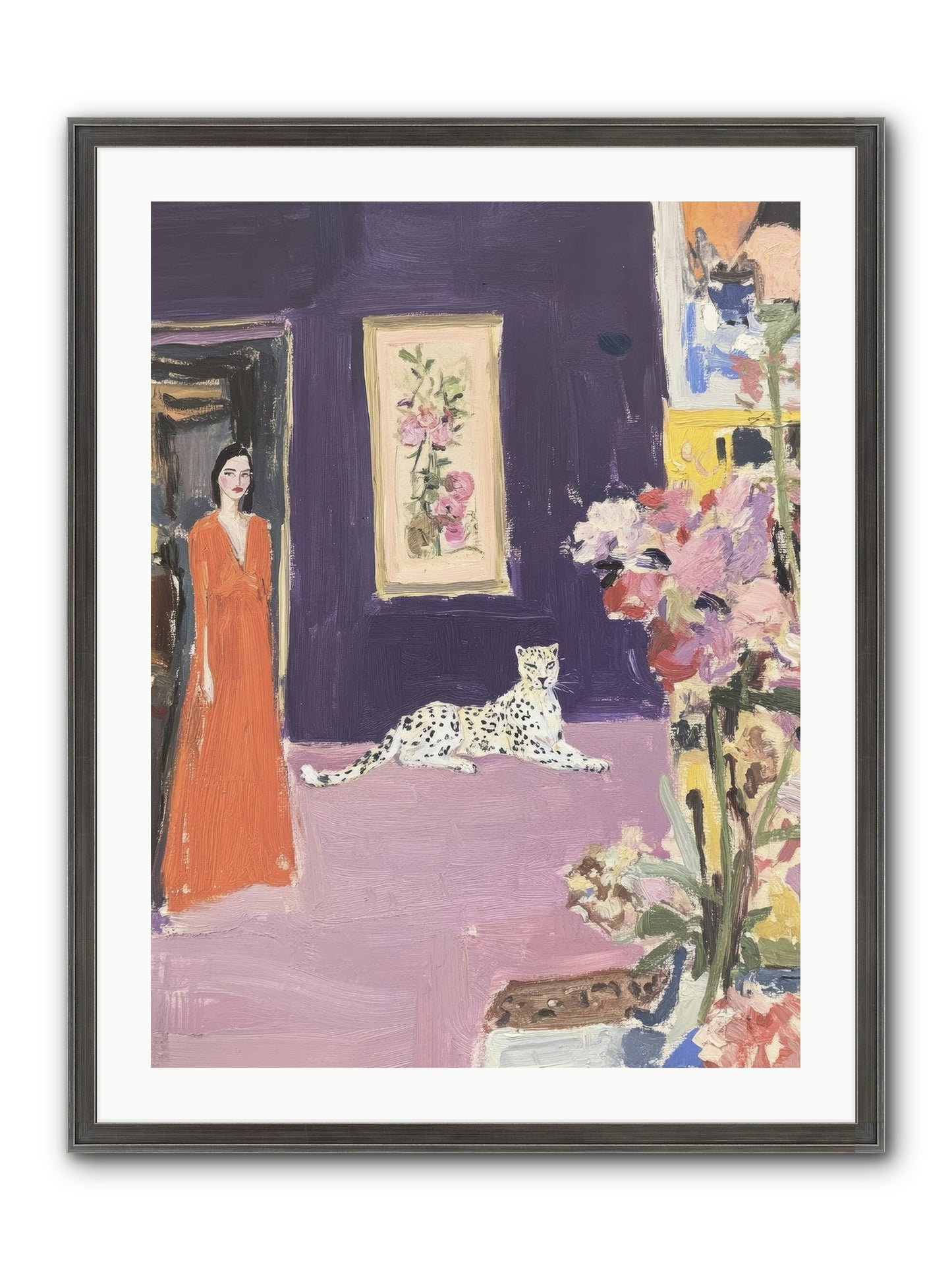 The Art Of Beautiful Waiting Framed Print - Slimwoods Black/Silver 24x32