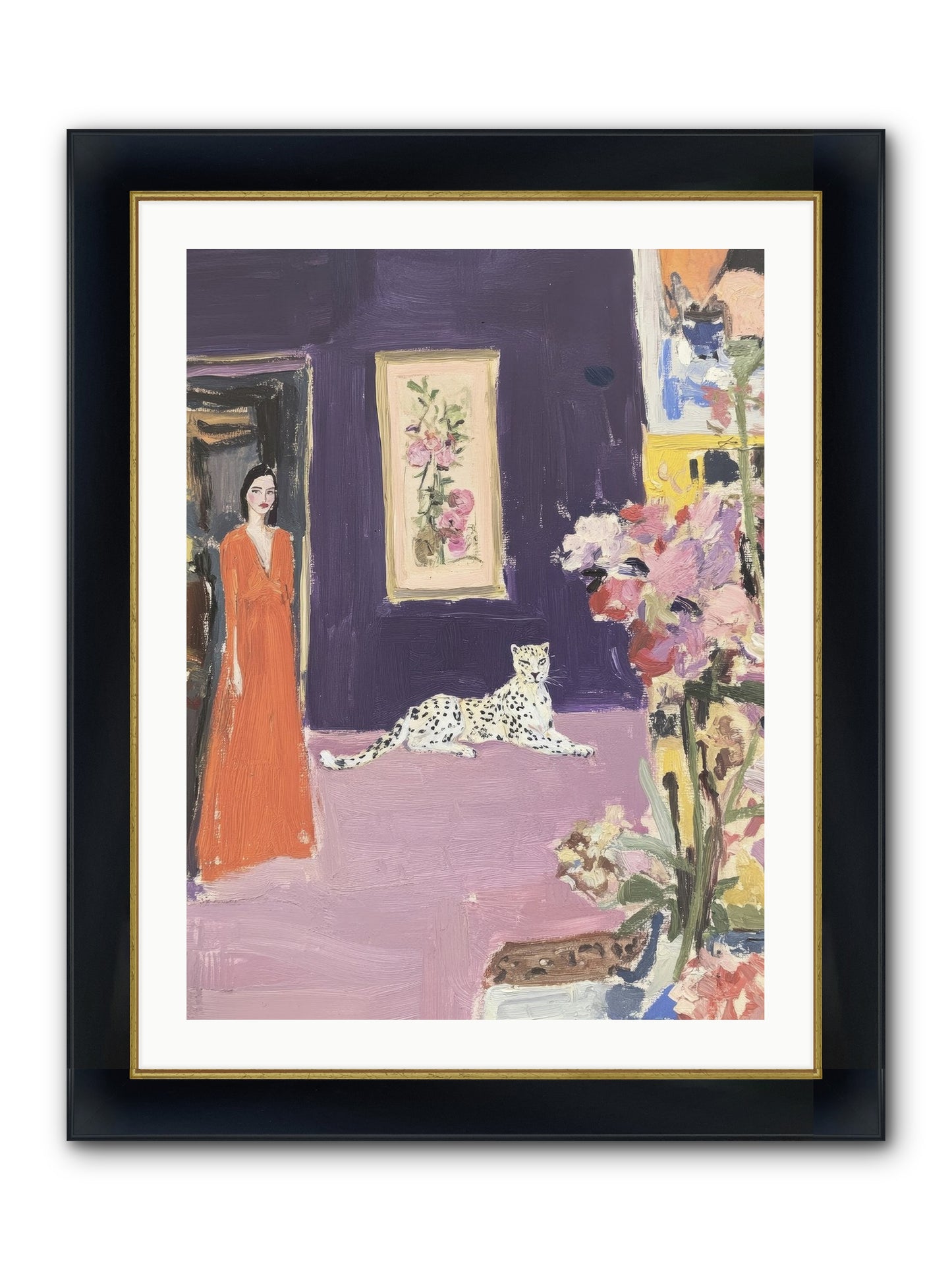 The Art Of Beautiful Waiting Framed Print - Wide Black w/Gold 24x32