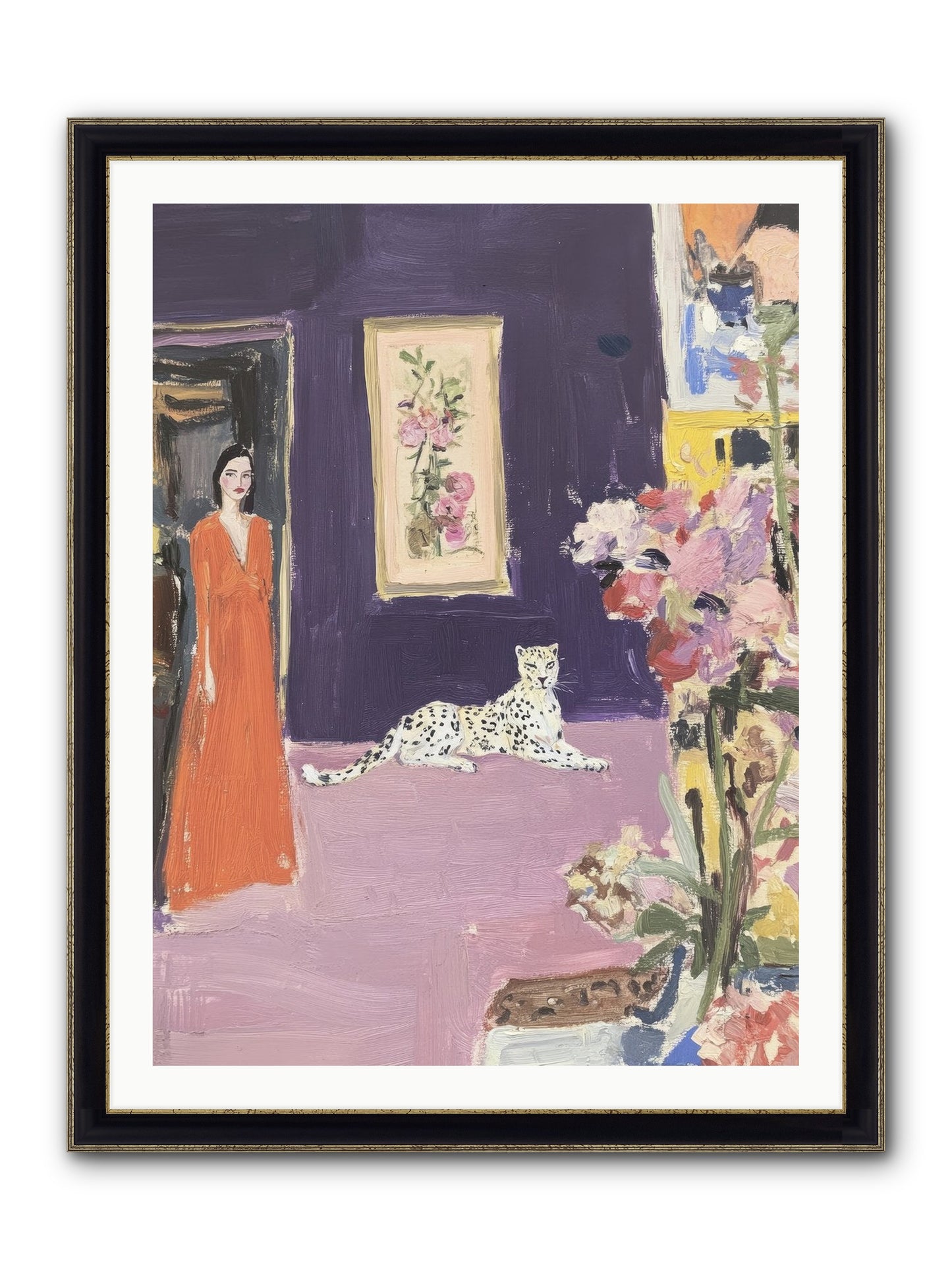 The Art Of Beautiful Waiting Framed Print - Black & Gold 30x40