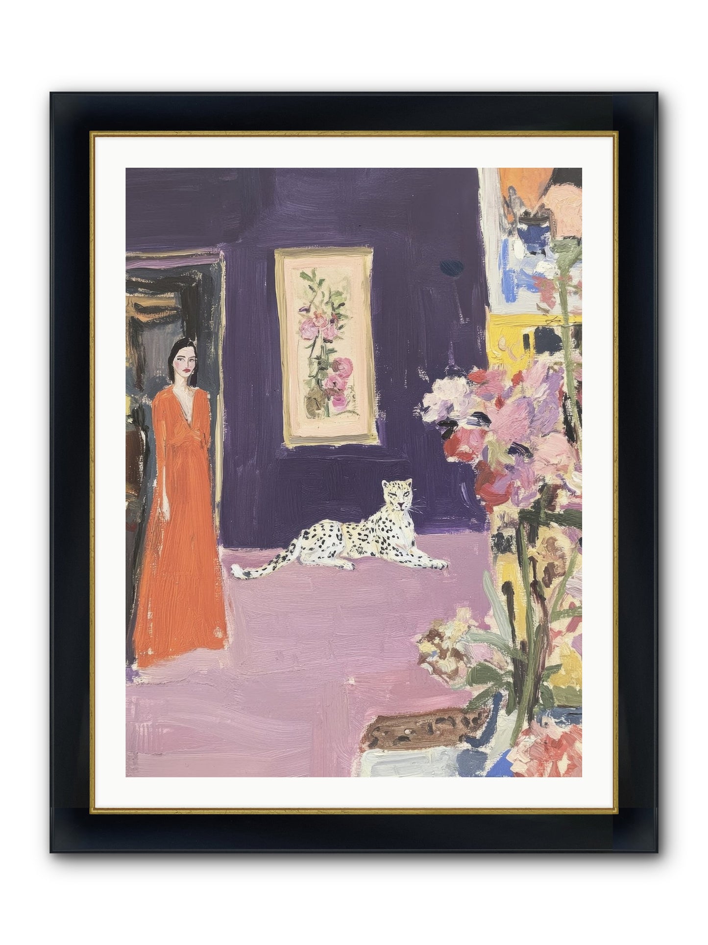 The Art Of Beautiful Waiting Framed Print - Wide Black w/Gold 30x40