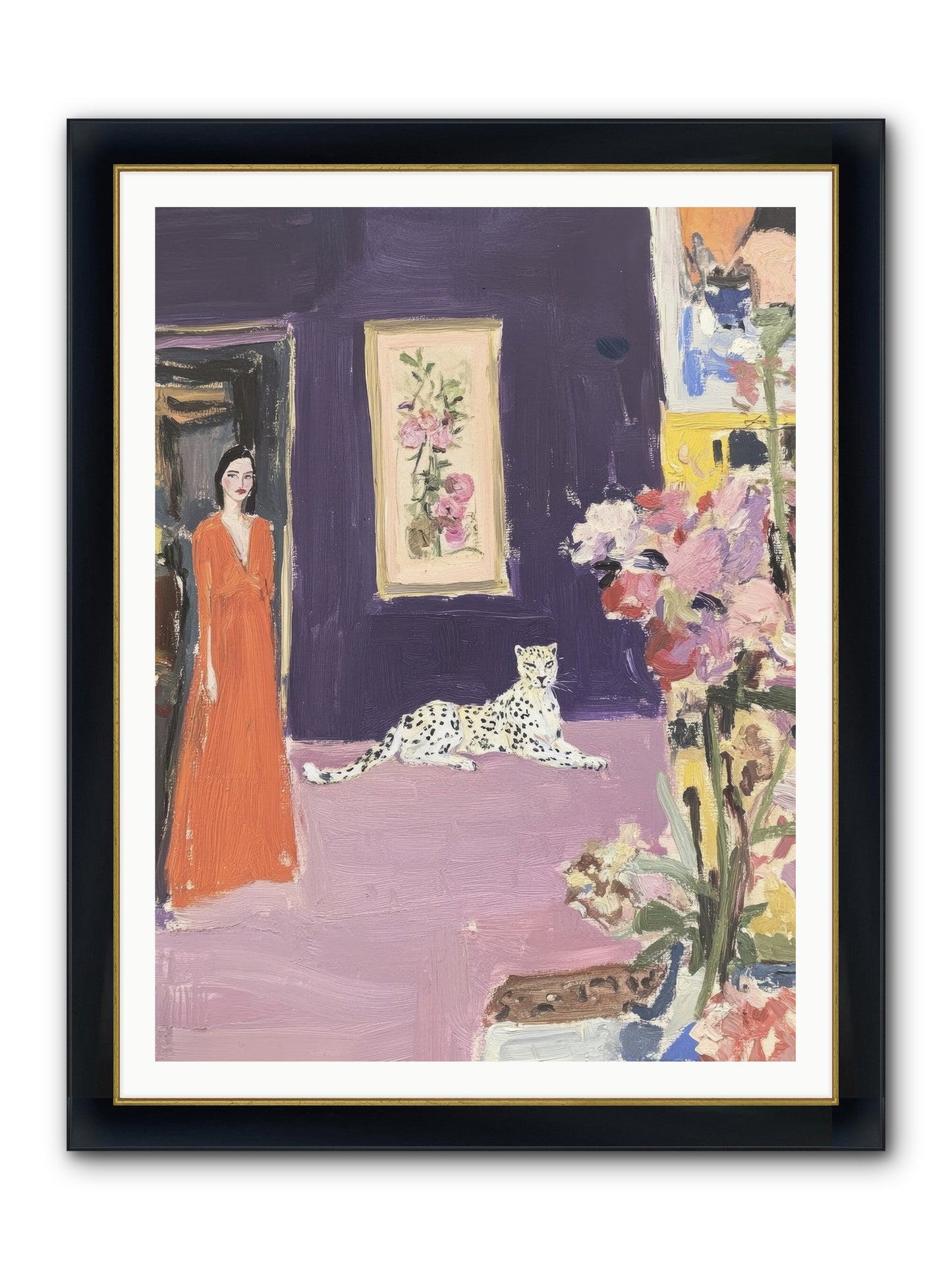 The Art Of Beautiful Waiting Framed Print - Wide Black w/Gold 36x48