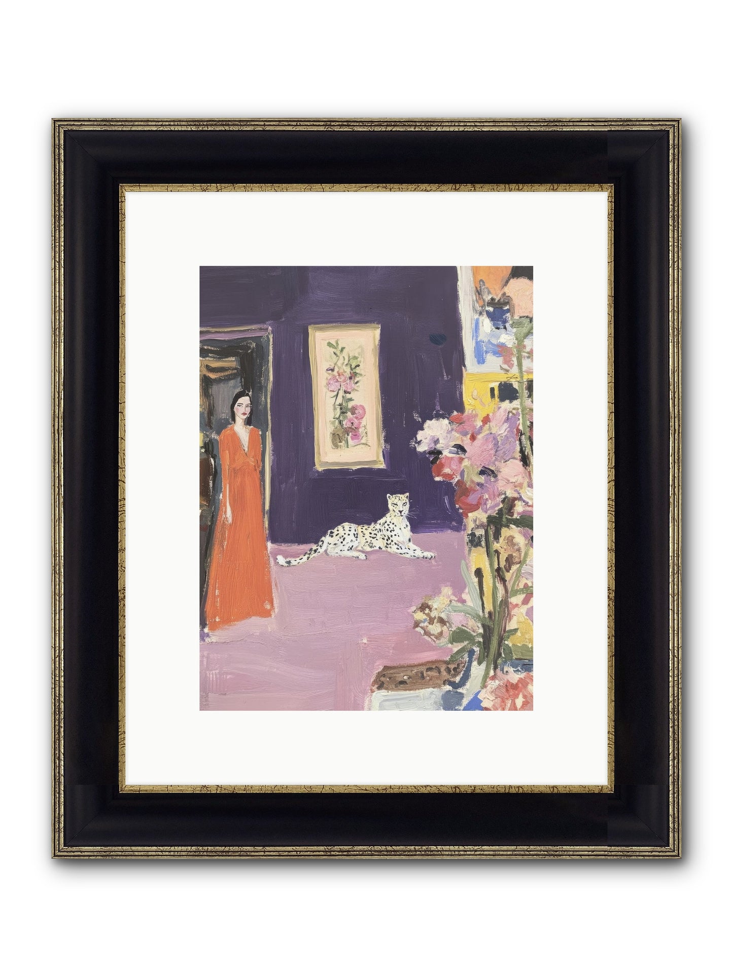 The Art Of Beautiful Waiting Framed Print - Black & Gold 9x12