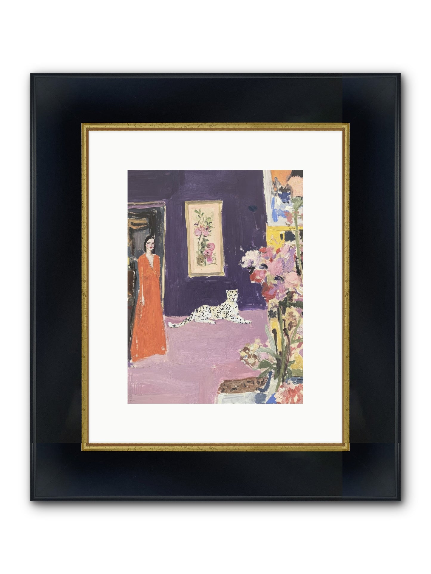 The Art Of Beautiful Waiting Framed Print - Wide Black w/Gold 9x12