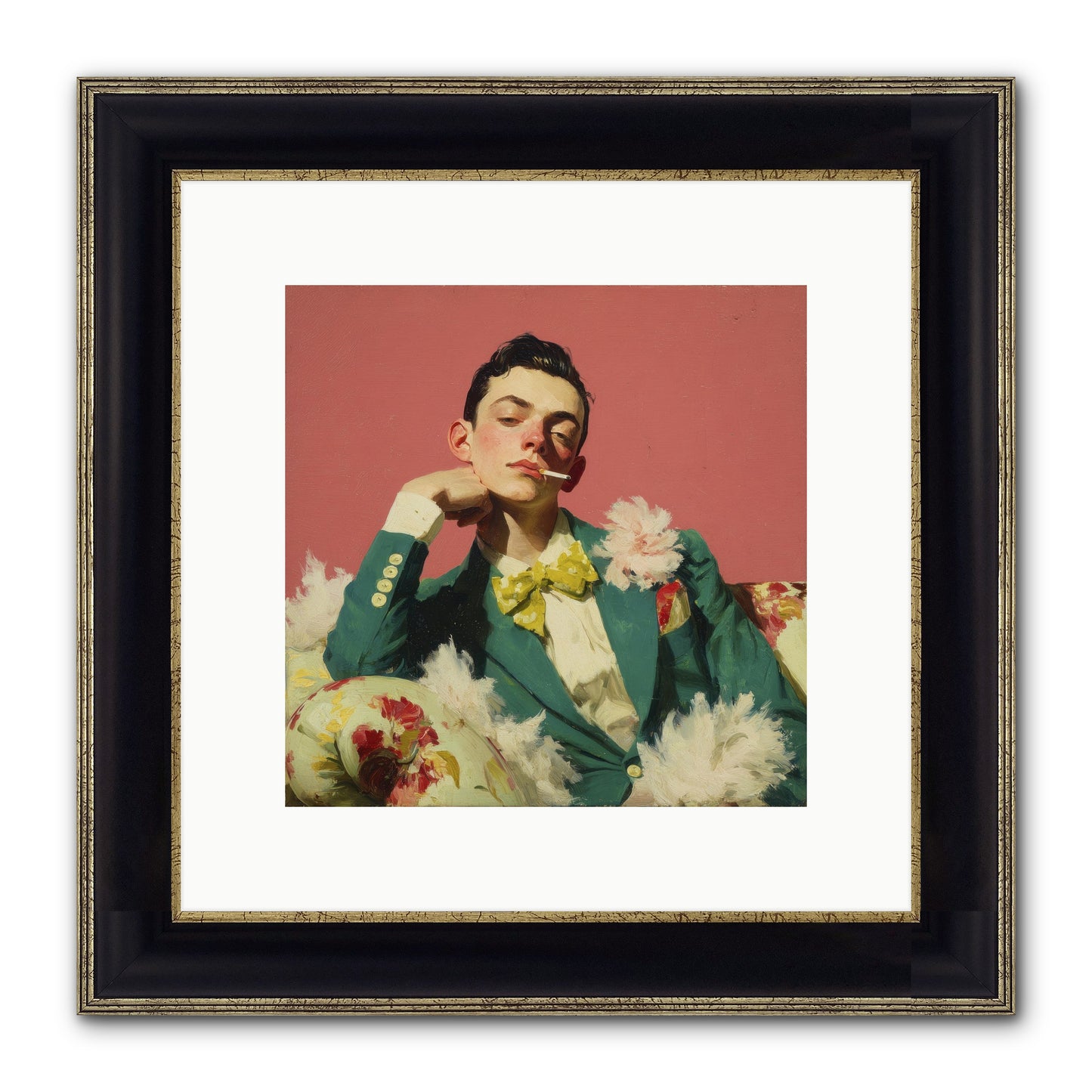 The Art Of Unapologetic Pleasure Framed Print - Black & Gold 10x10