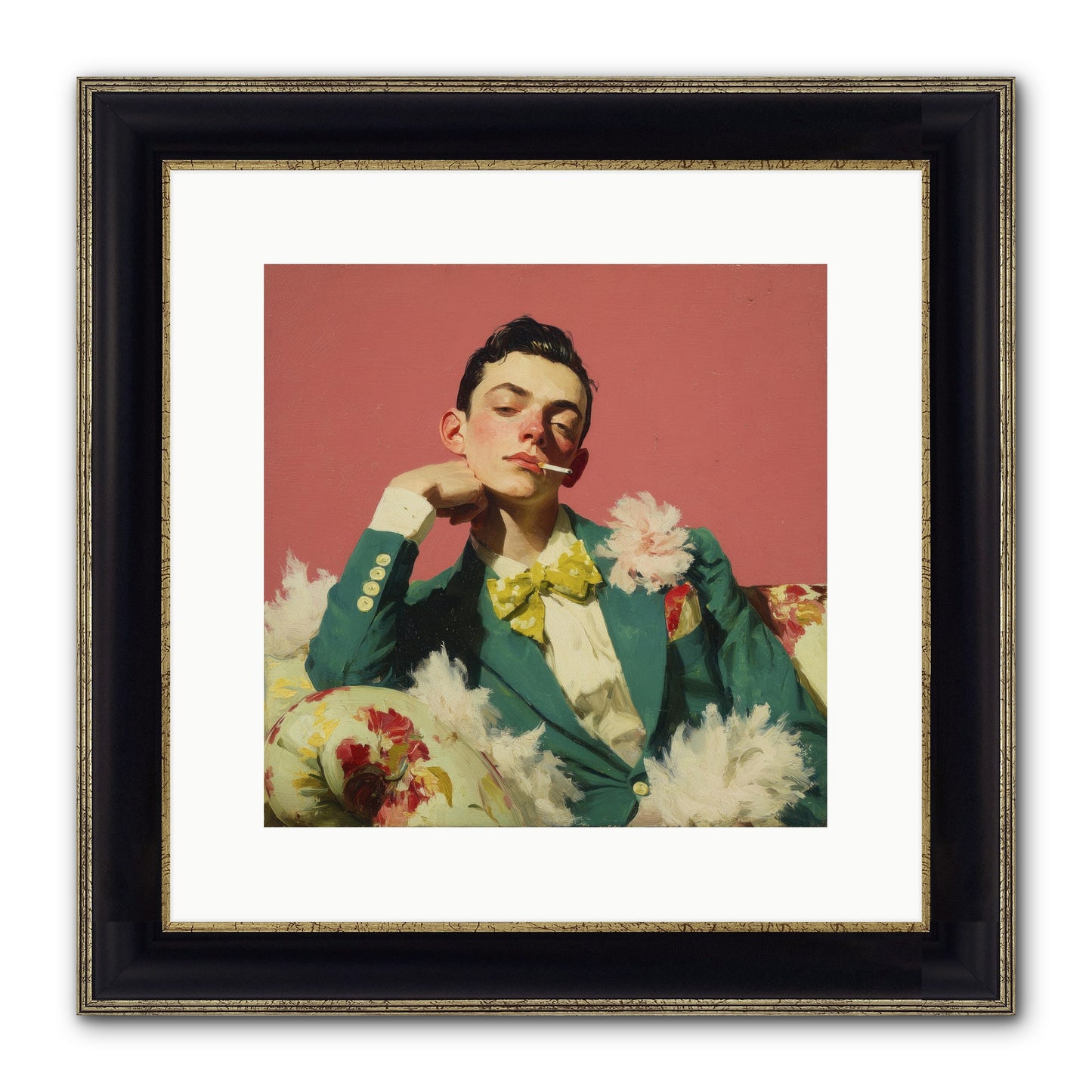 The Art Of Unapologetic Pleasure Framed Print - Black & Gold 12x12