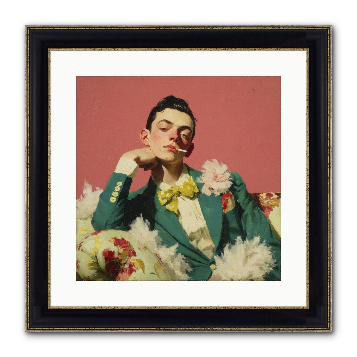 The Art Of Unapologetic Pleasure Framed Print - Black & Gold 16x16