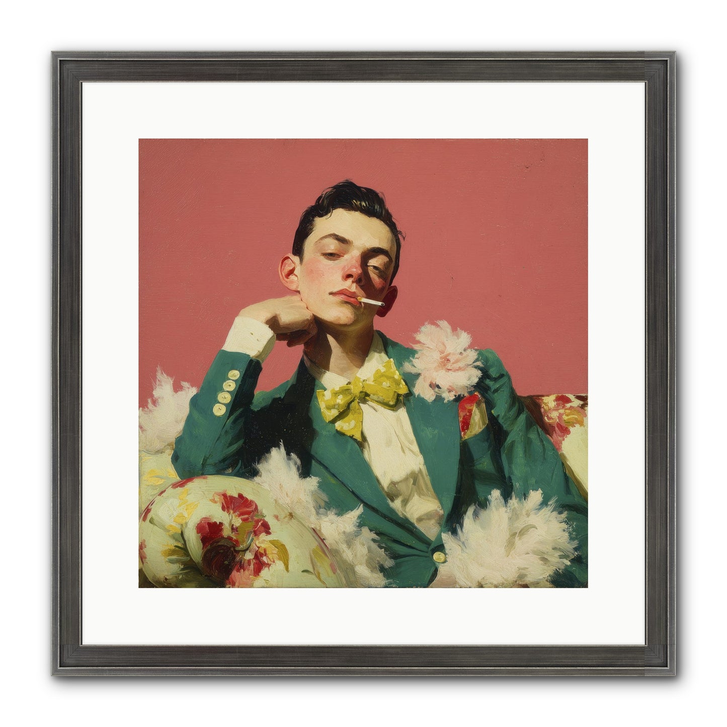 The Art Of Unapologetic Pleasure Framed Print - Slimwoods Black/Silver 16x16