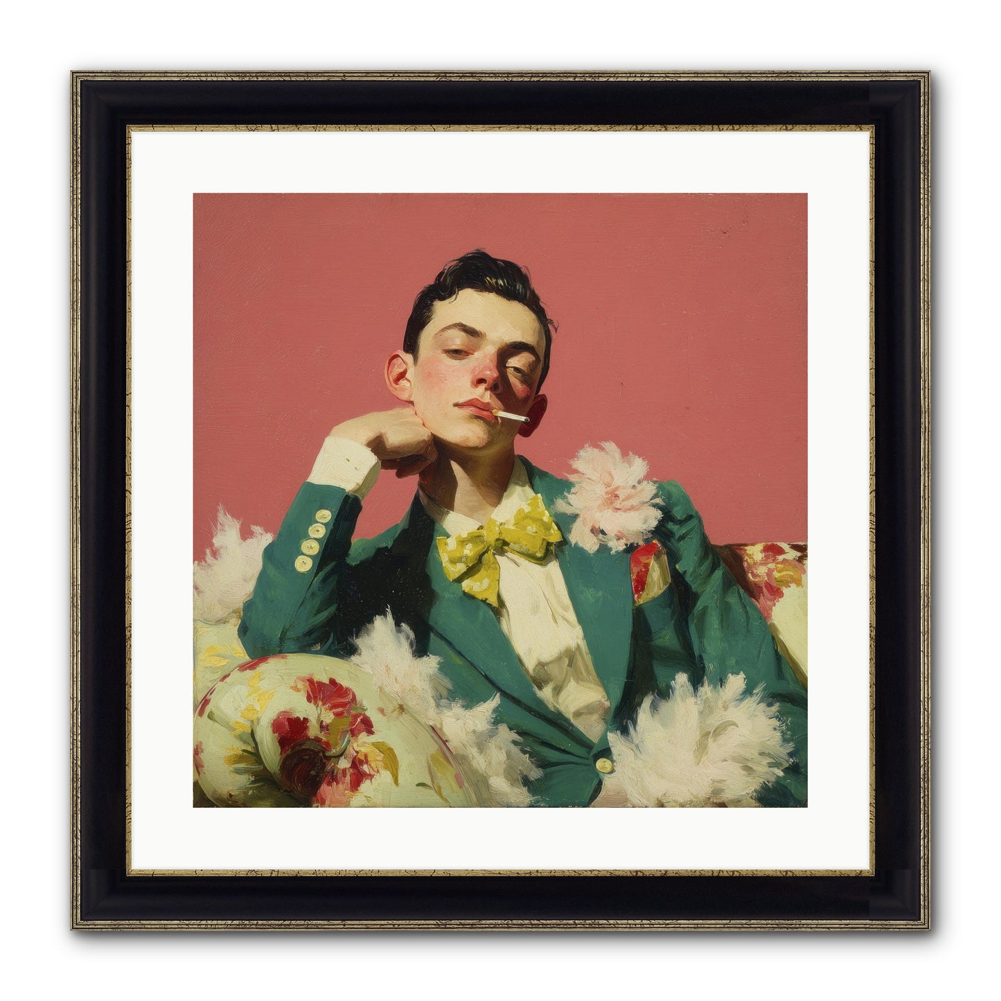 The Art Of Unapologetic Pleasure Framed Print - Black & Gold 20x20