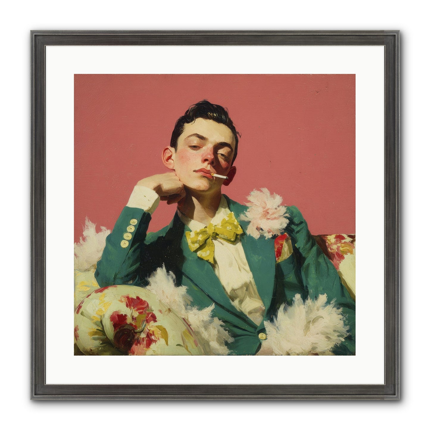 The Art Of Unapologetic Pleasure Framed Print - Slimwoods Black/Silver 20x20