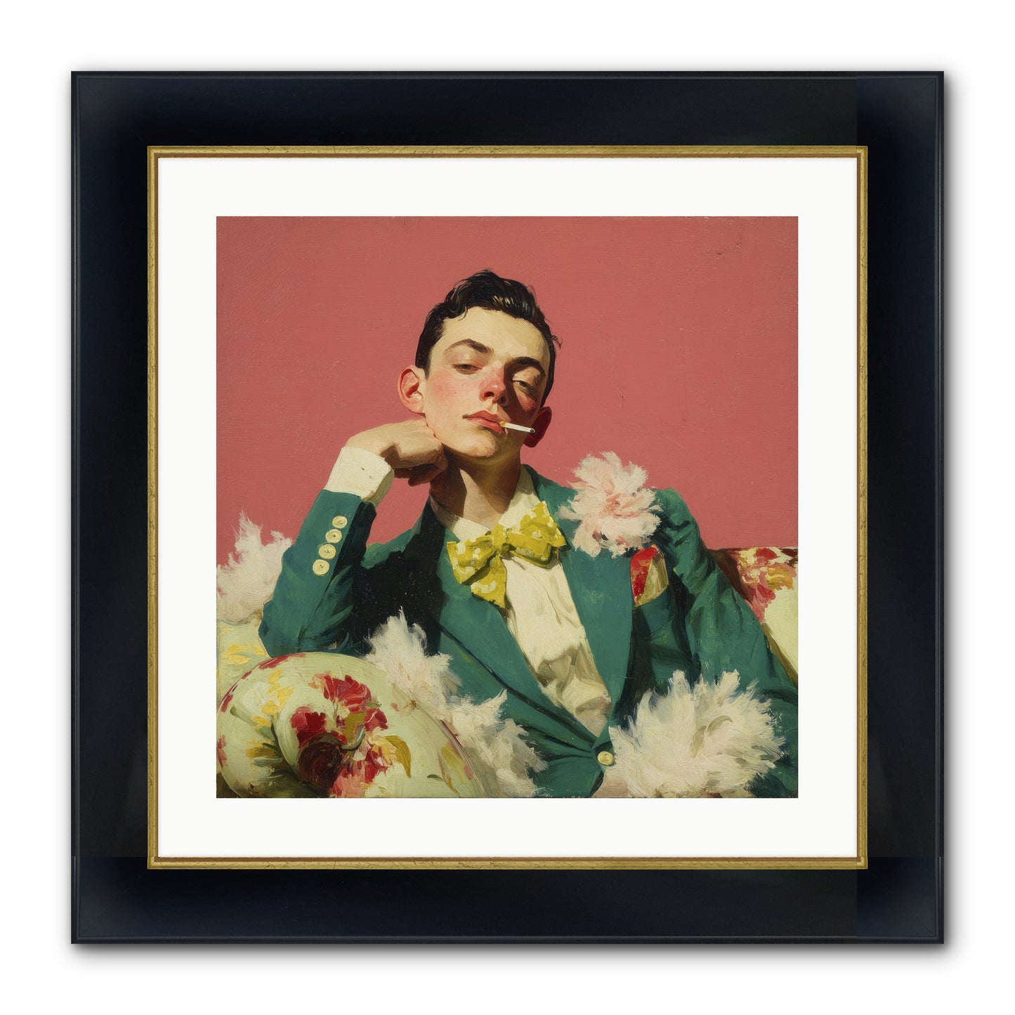 The Art Of Unapologetic Pleasure Framed Print - Wide Black w/Gold 20x20
