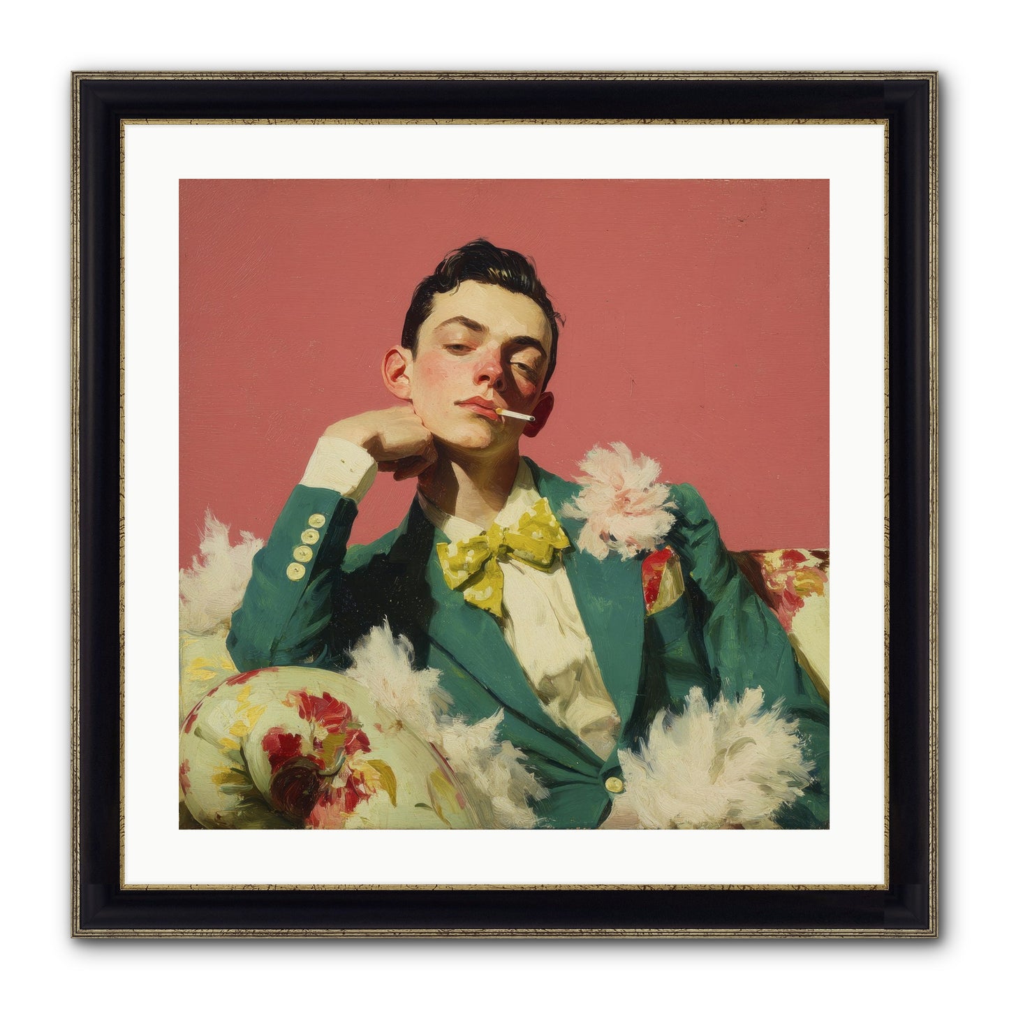 The Art Of Unapologetic Pleasure Framed Print - Black & Gold 24x24