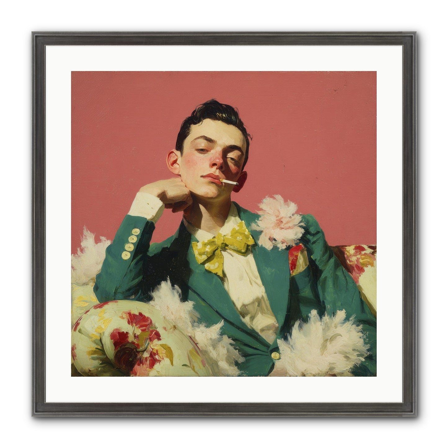 The Art Of Unapologetic Pleasure Framed Print - Slimwoods Black/Silver 24x24