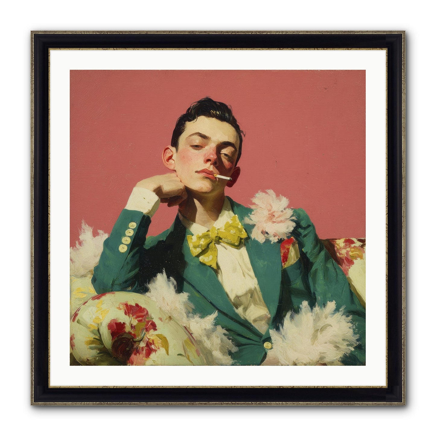 The Art Of Unapologetic Pleasure Framed Print - Black & Gold 30x30