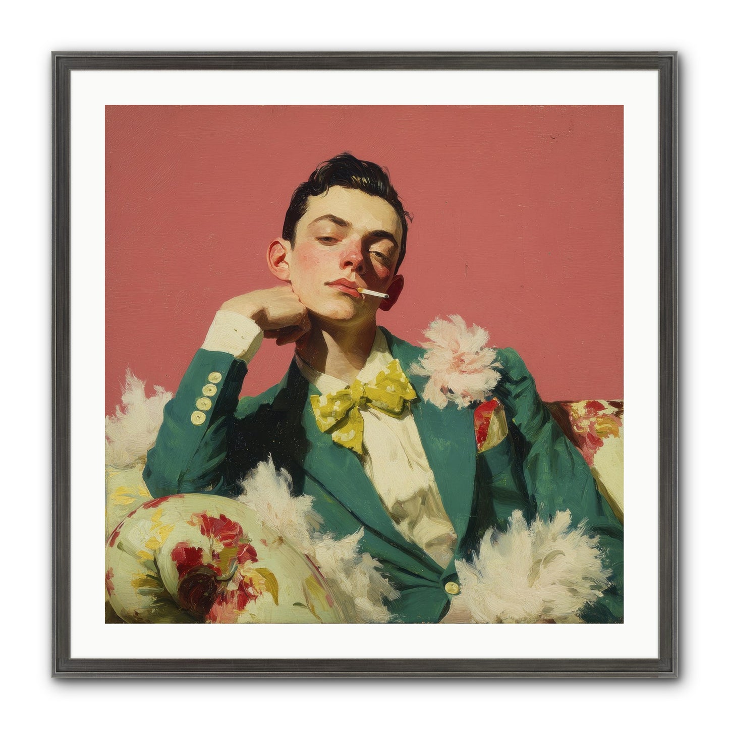 The Art Of Unapologetic Pleasure Framed Print - Slimwoods Black/Silver 30x30