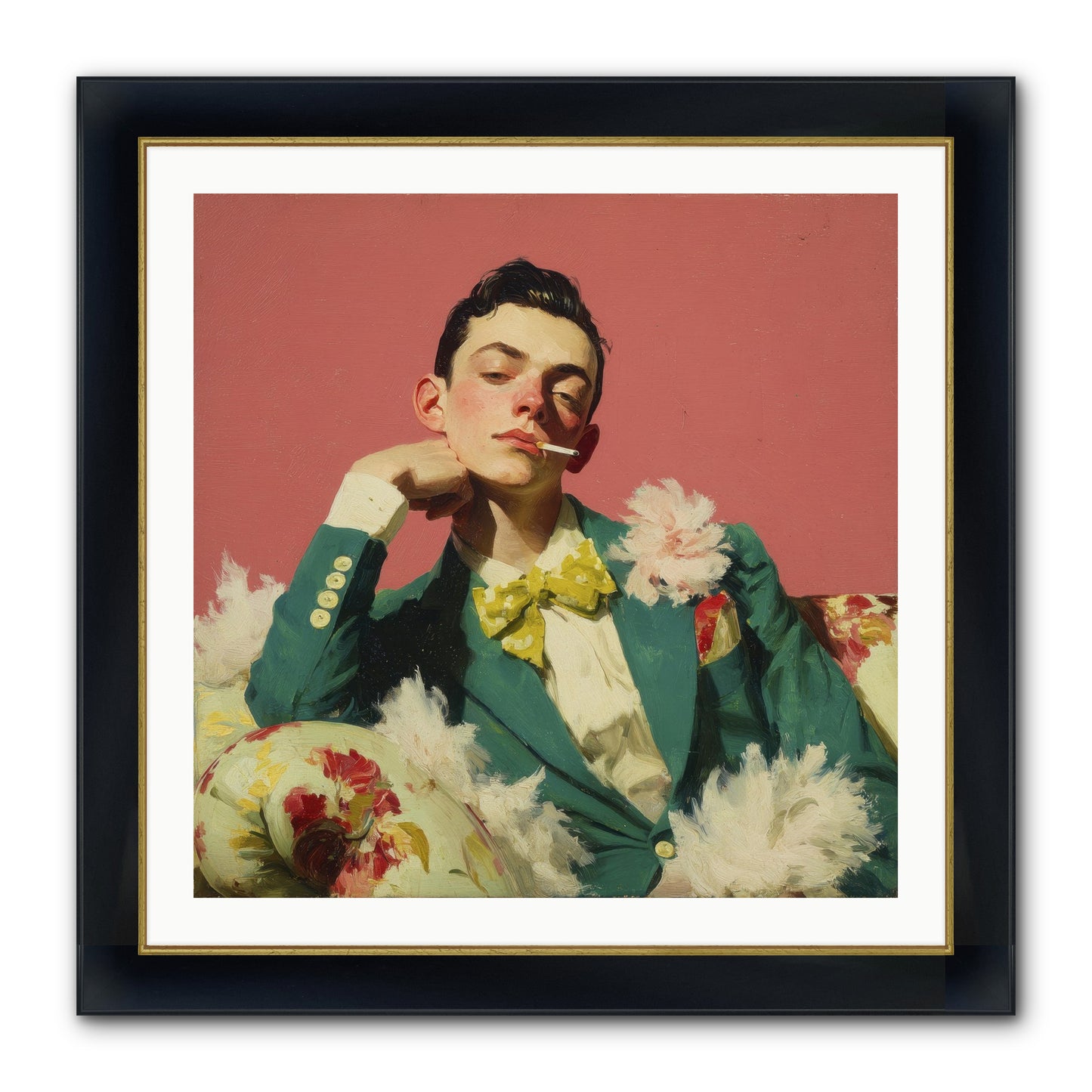 The Art Of Unapologetic Pleasure Framed Print - Wide Black w/Gold 30x30