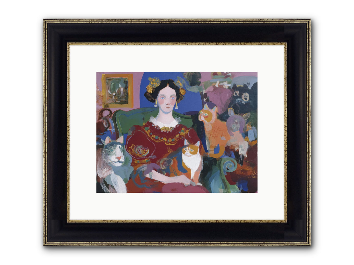 The Assembly Framed Print - Black & Gold 12x9