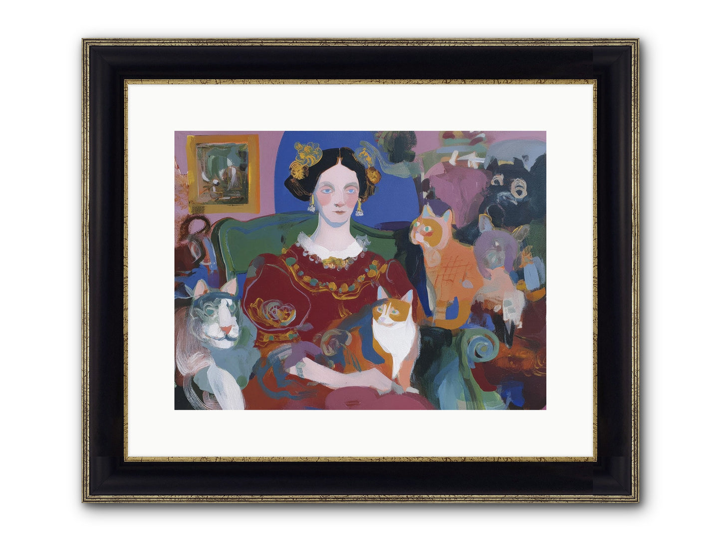 The Assembly Framed Print - Black & Gold 16x12