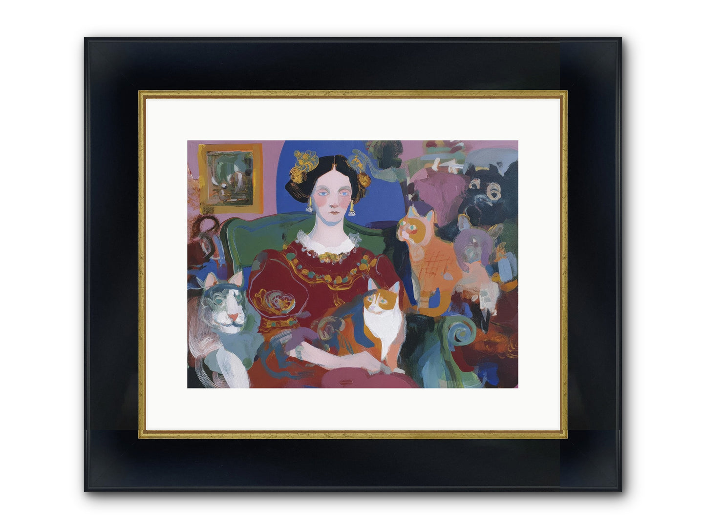 The Assembly Framed Print - Wide Black w/Gold 16x12