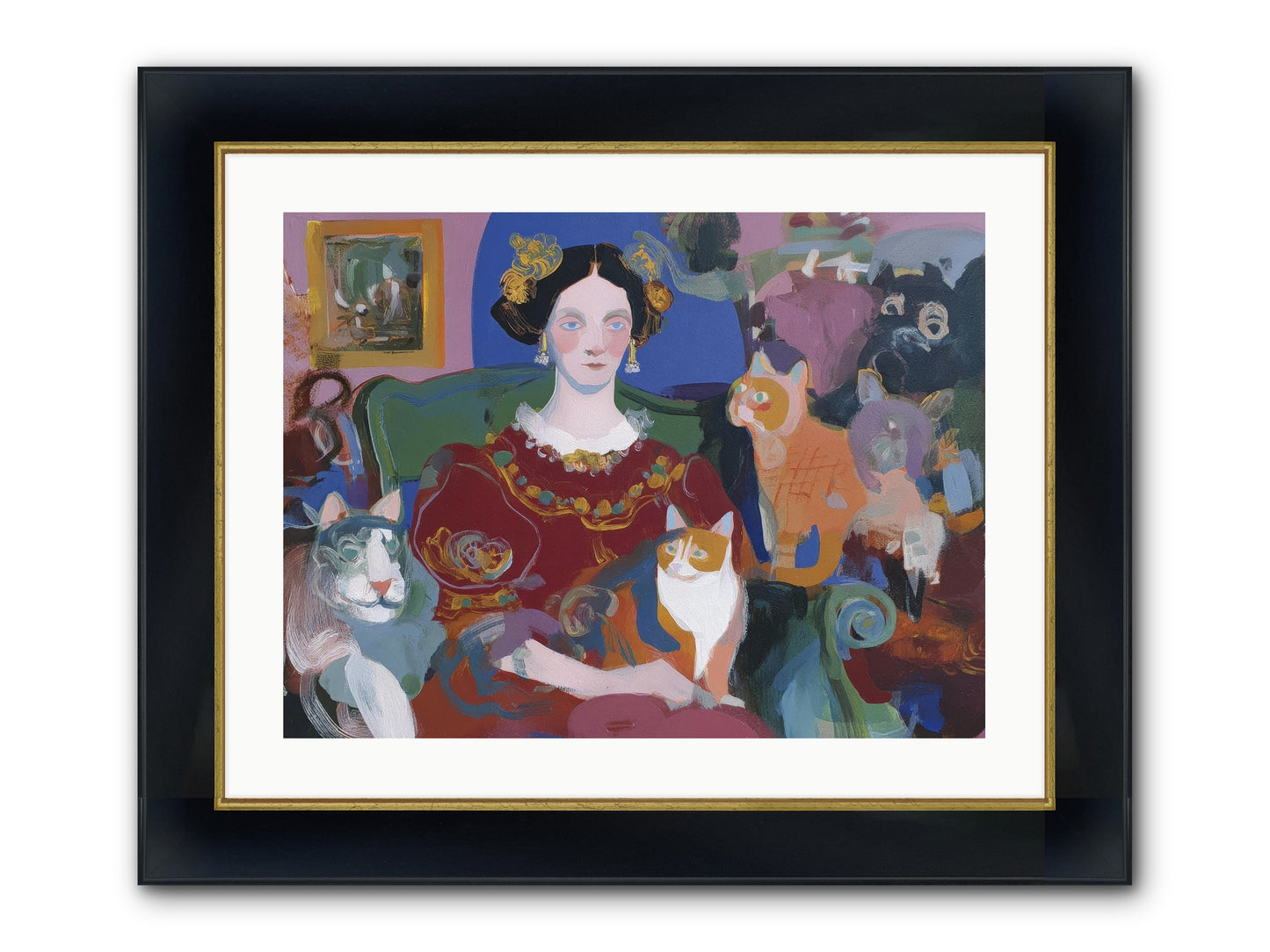 The Assembly Framed Print - Wide Black w/Gold 24x18