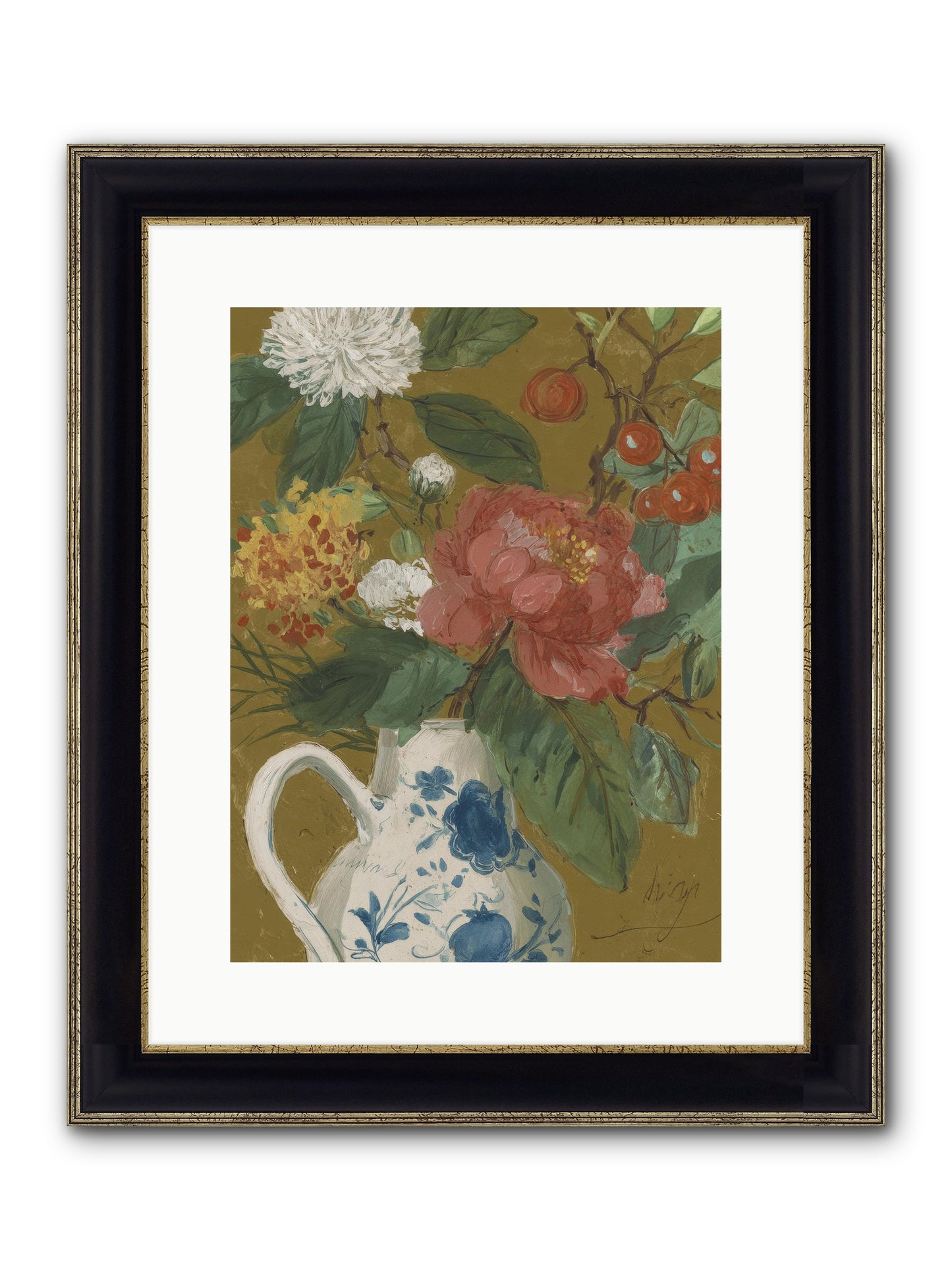 The Atelier Agenda Framed Print - Black & Gold 12x16