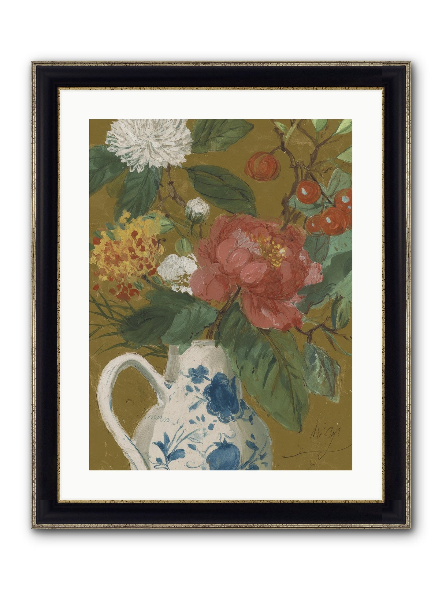 The Atelier Agenda Framed Print - Black & Gold 18x24