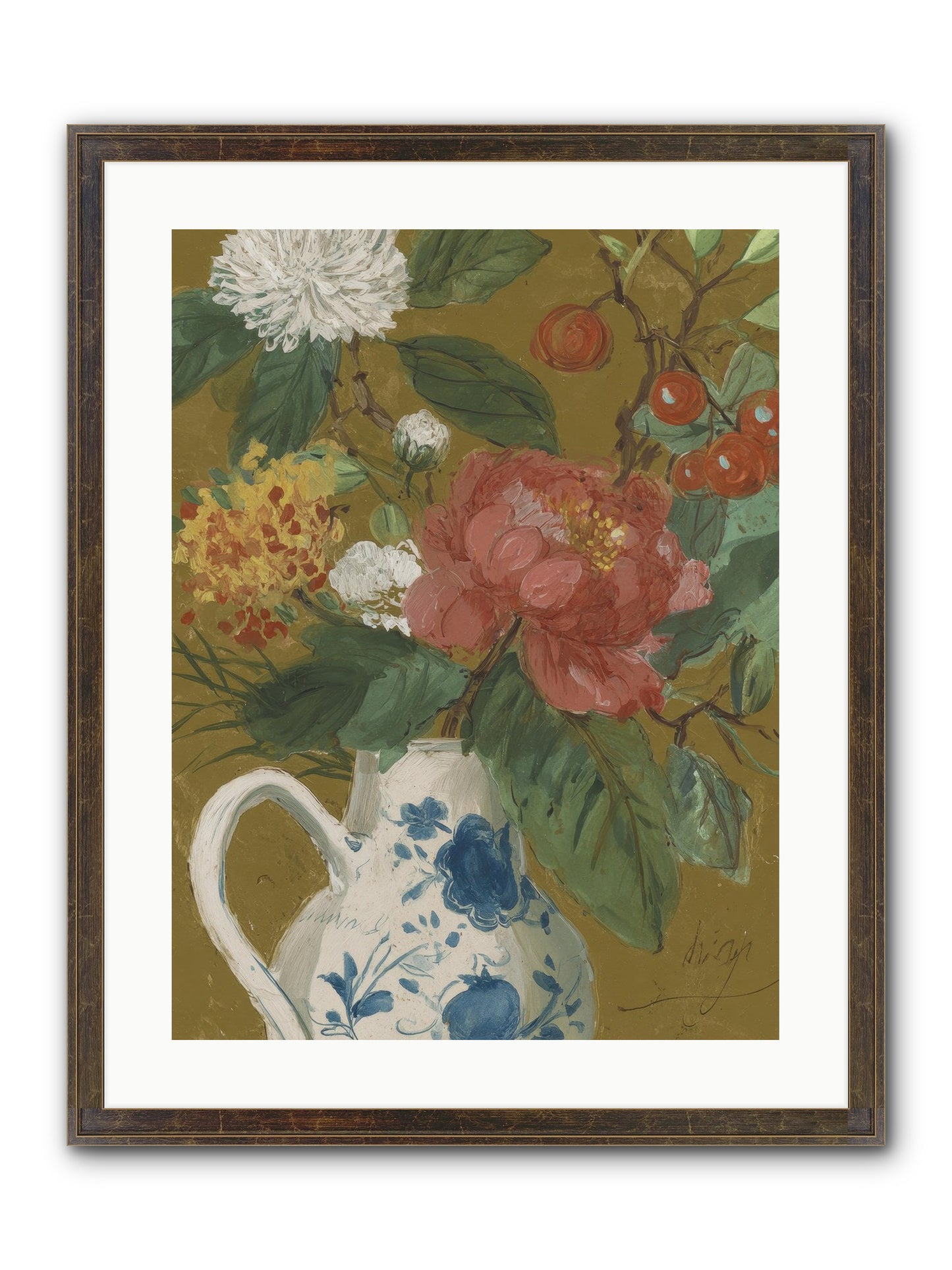 The Atelier Agenda Framed Print - Slimwoods Black/Gold 18x24