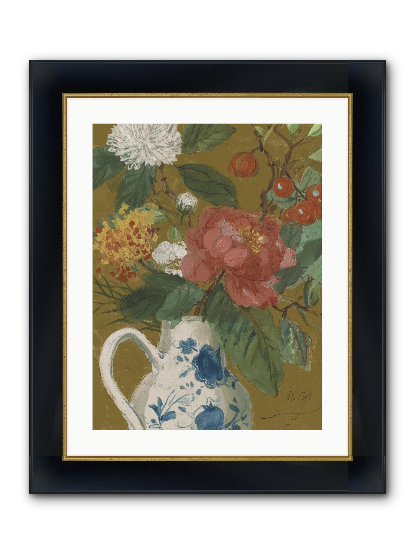 The Atelier Agenda Framed Print - Wide Black w/Gold 18x24