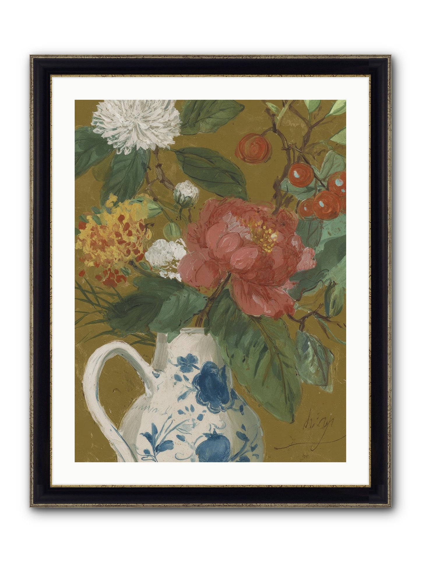 The Atelier Agenda Framed Print - Black & Gold 24x32