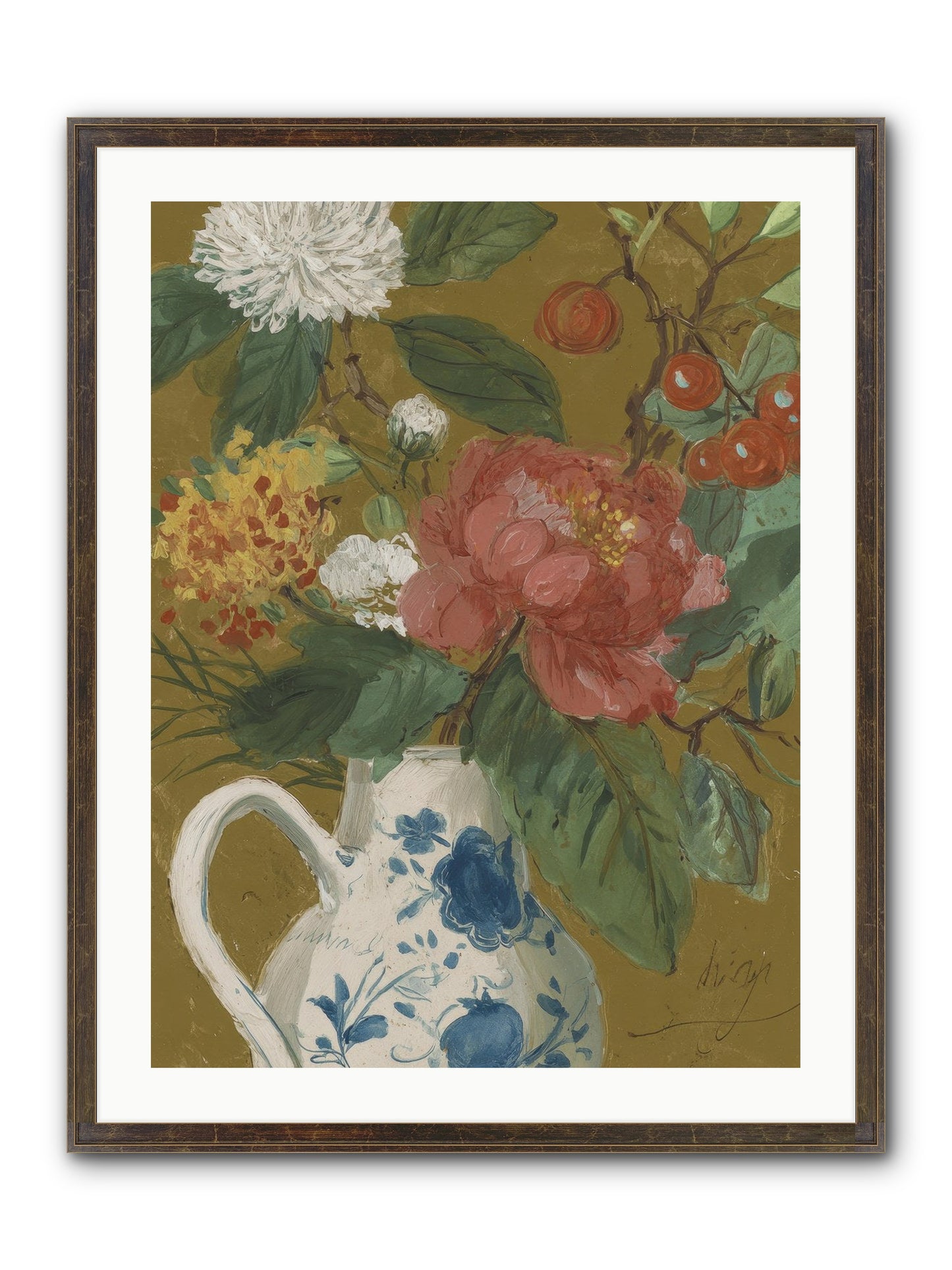 The Atelier Agenda Framed Print - Slimwoods Black/Gold 24x32