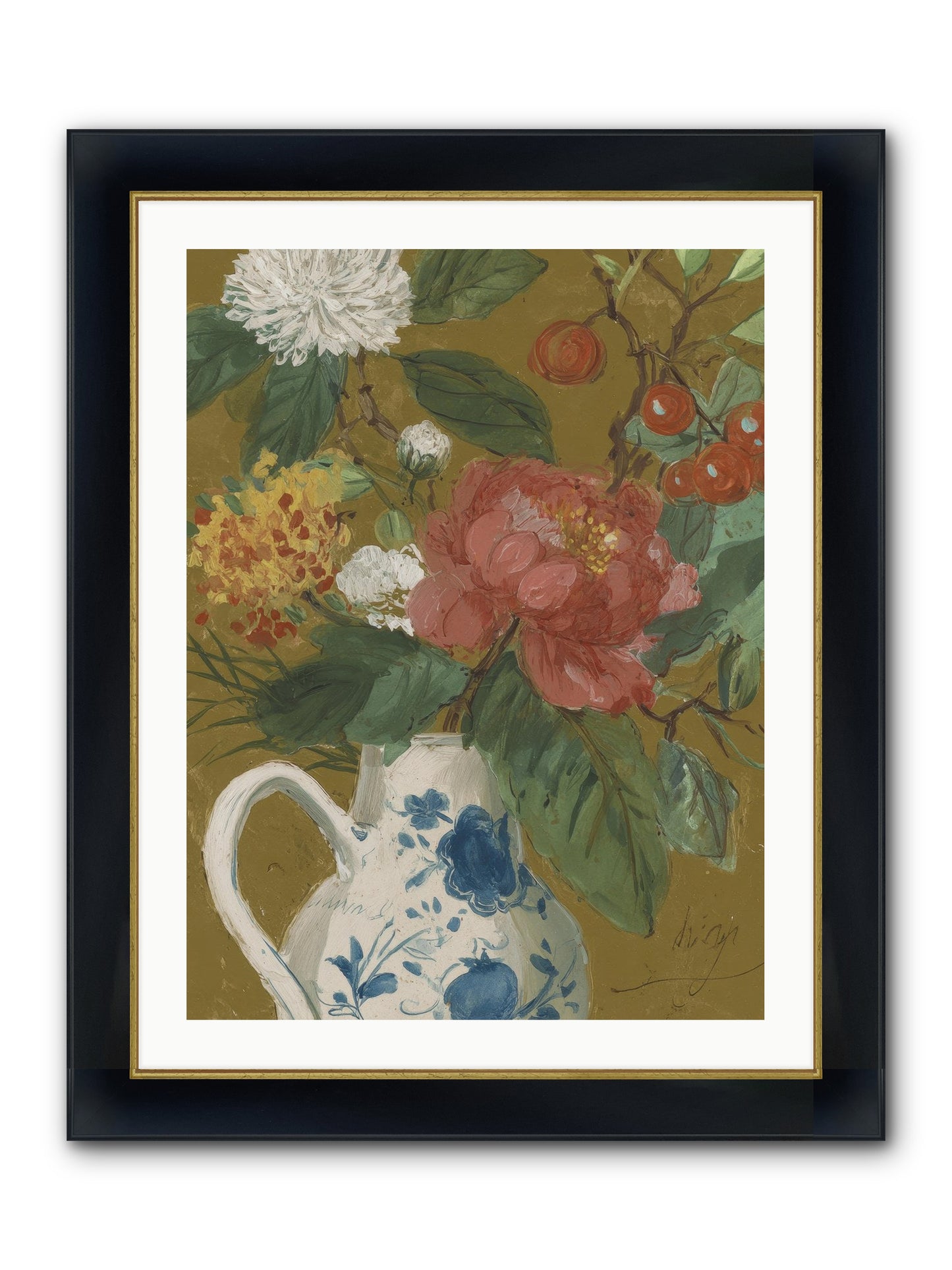 The Atelier Agenda Framed Print - Wide Black w/Gold 24x32