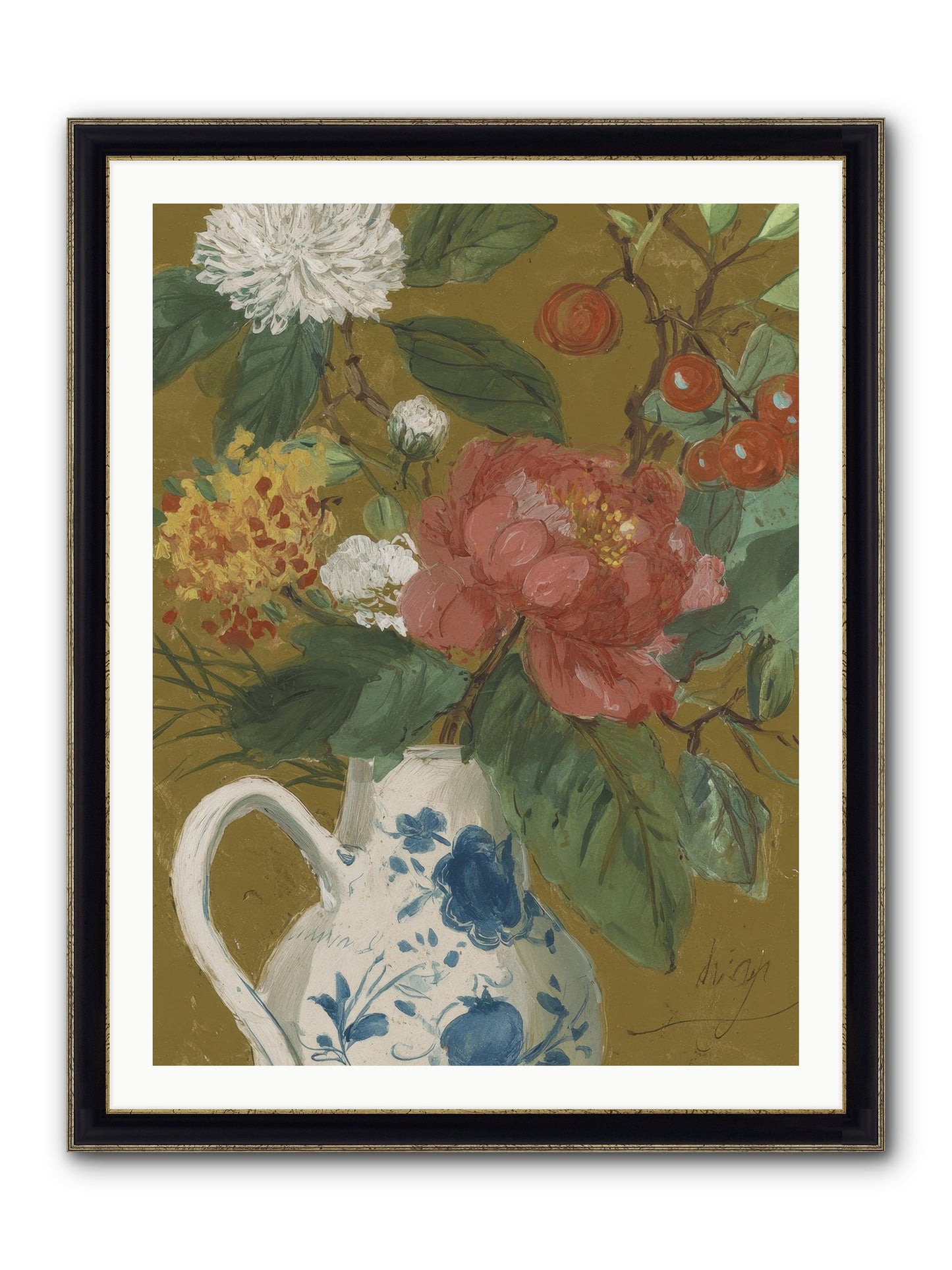 The Atelier Agenda Framed Print - Black & Gold 30x40