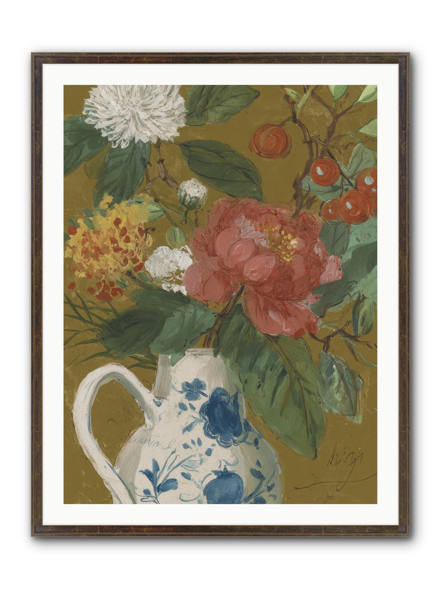 The Atelier Agenda Framed Print - Slimwoods Black/Gold 30x40