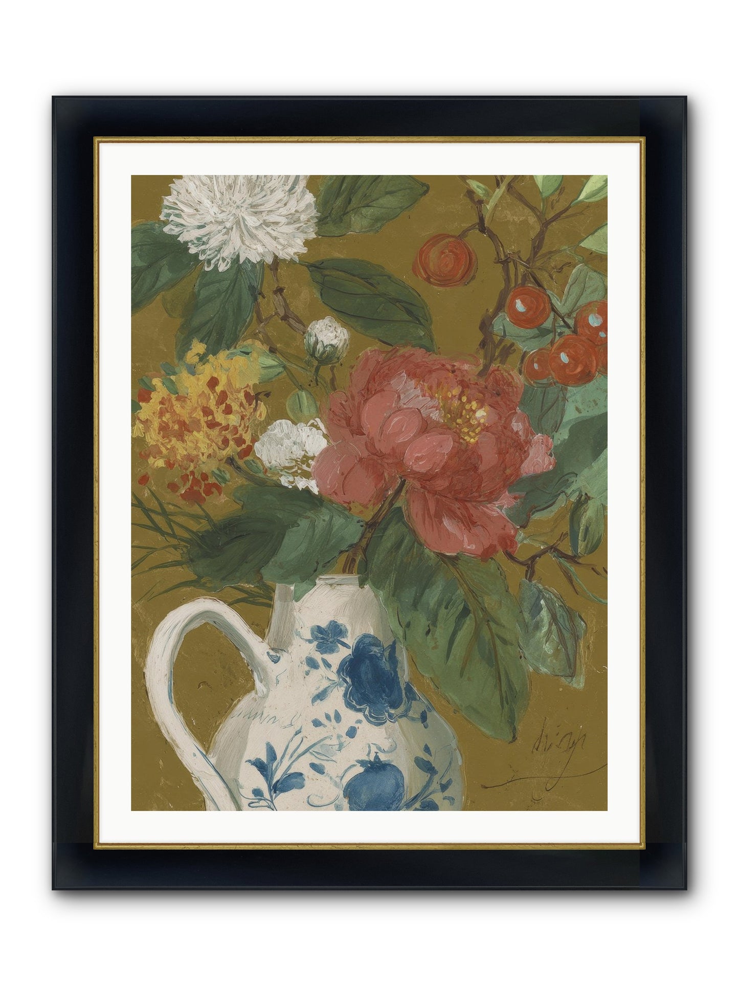 The Atelier Agenda Framed Print - Wide Black w/Gold 30x40