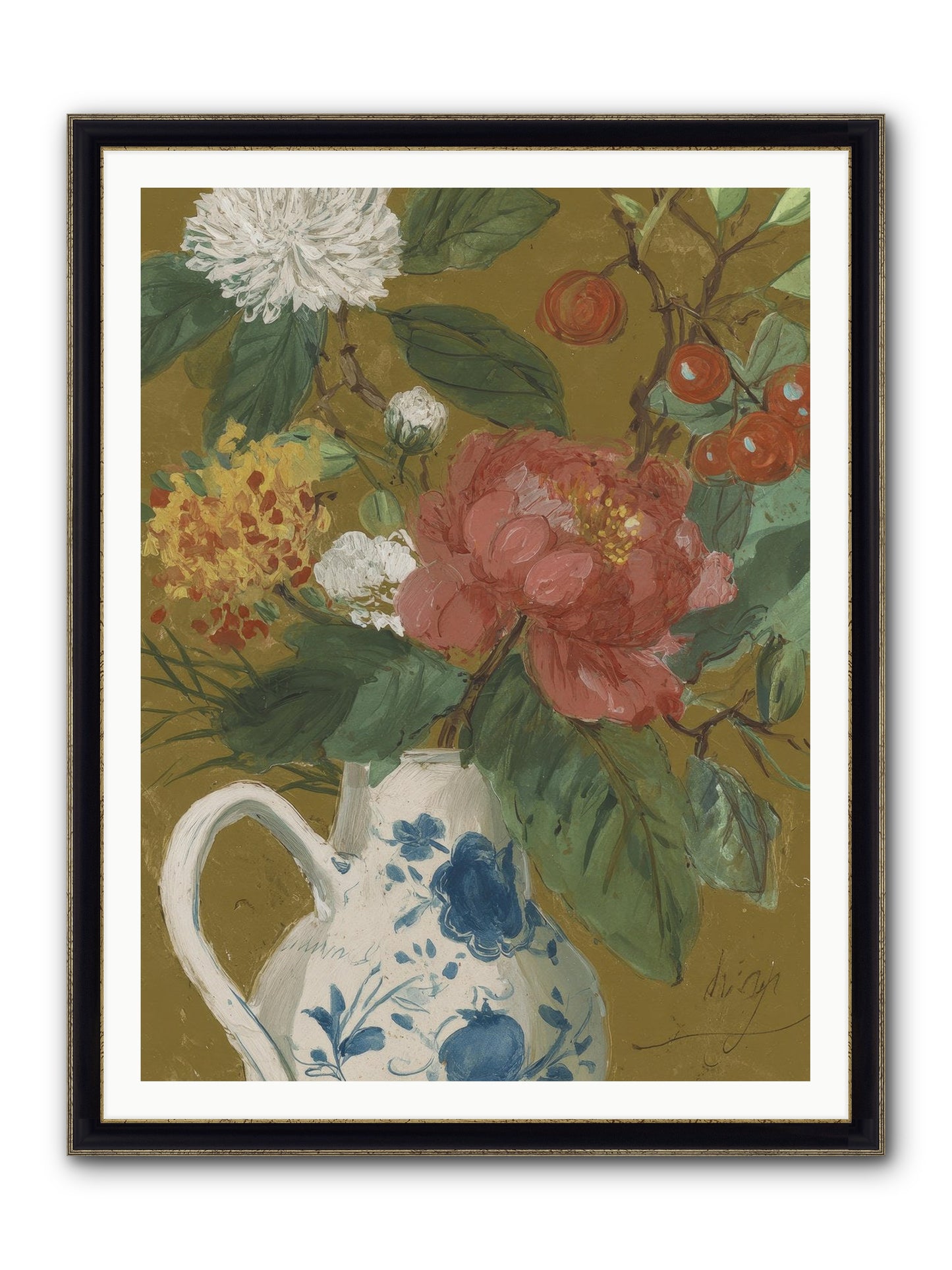 The Atelier Agenda Framed Print - Black & Gold 36x48