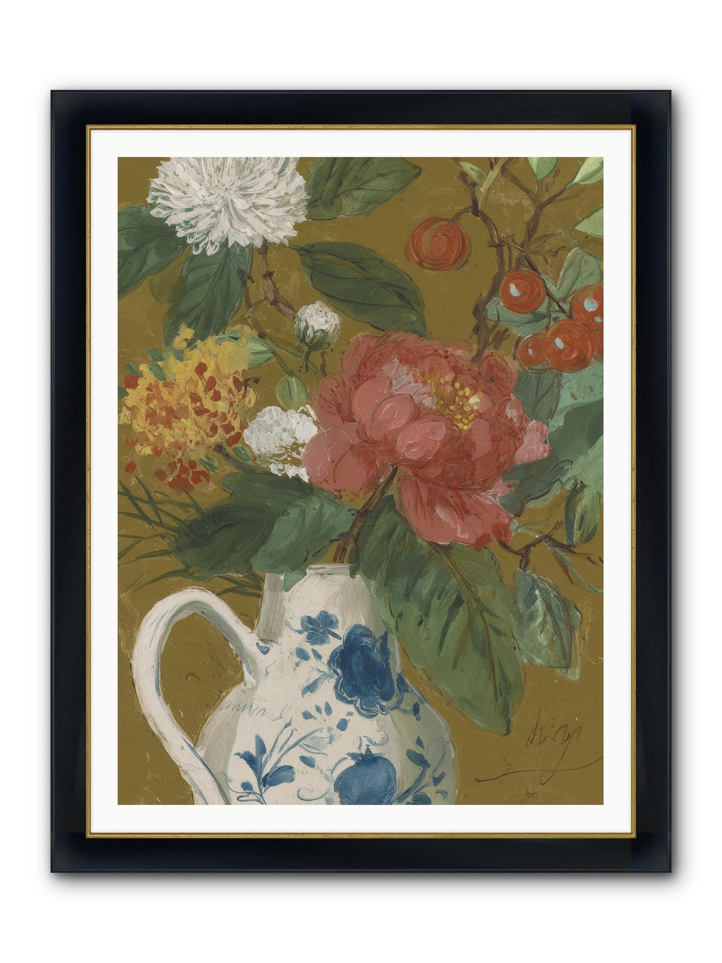 The Atelier Agenda Framed Print - Wide Black w/Gold 36x48
