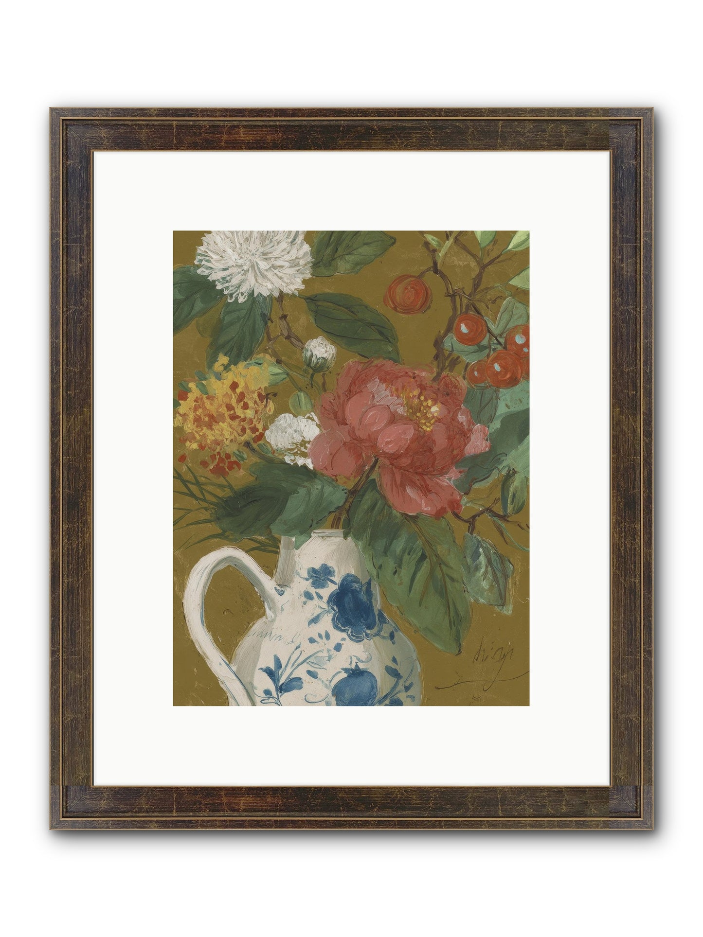 The Atelier Agenda Framed Print - Slimwoods Black/Gold 9x12