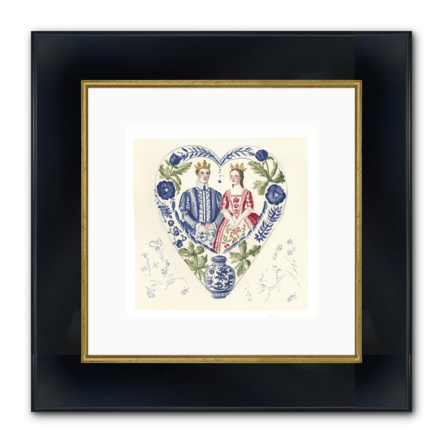The Atlas Of Us Framed Print - Wide Black w/Gold 10x10