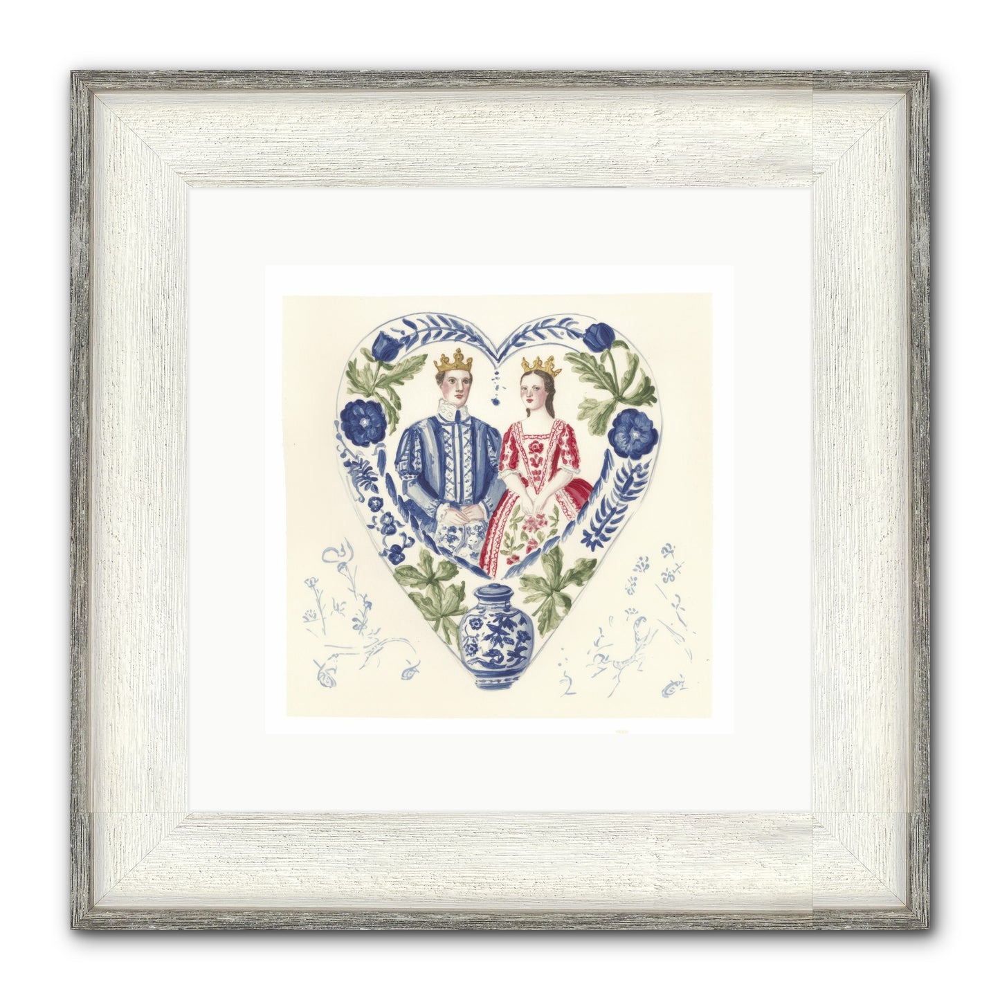 The Atlas Of Us Framed Print - Driftwood White 12x12