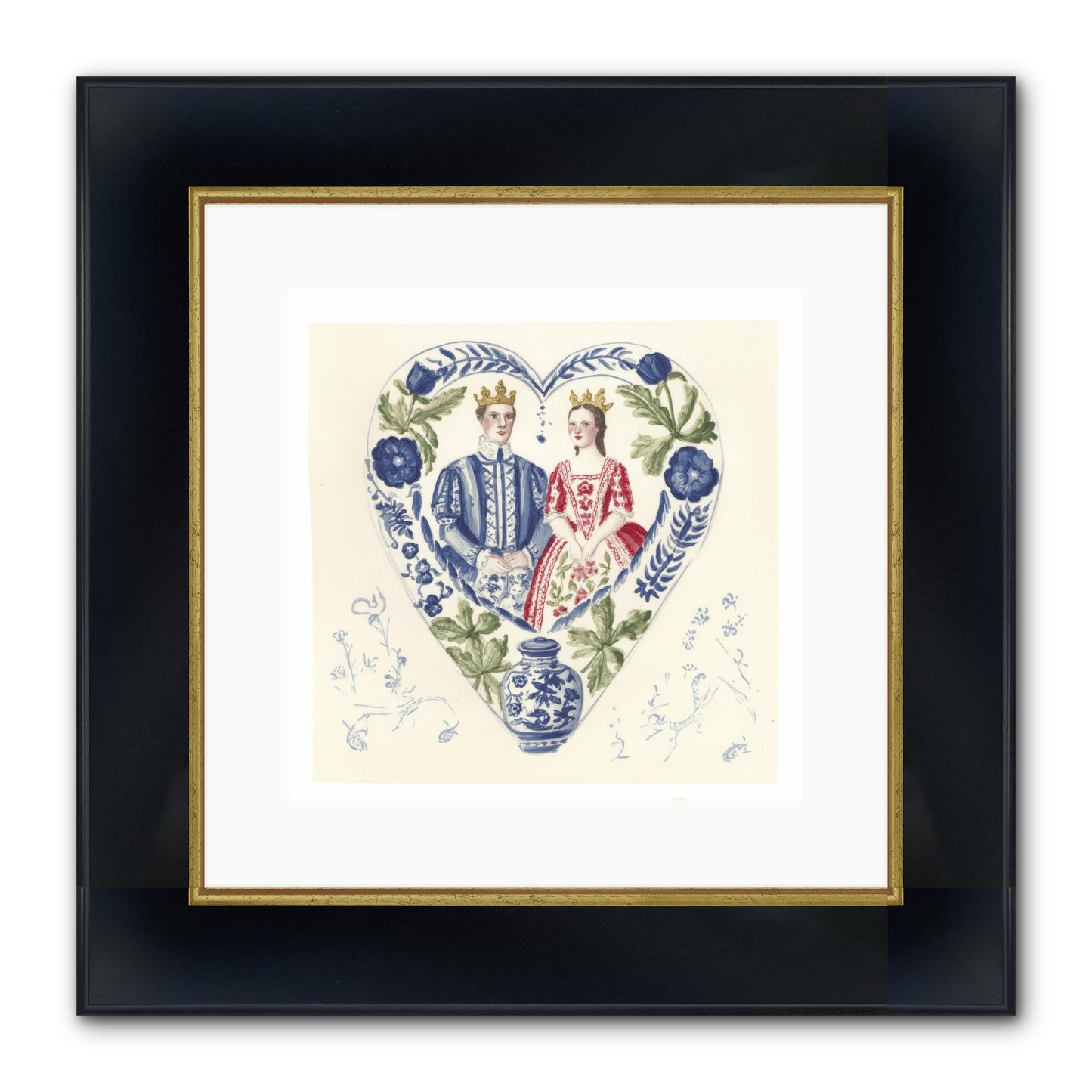 The Atlas Of Us Framed Print - Wide Black w/Gold 12x12