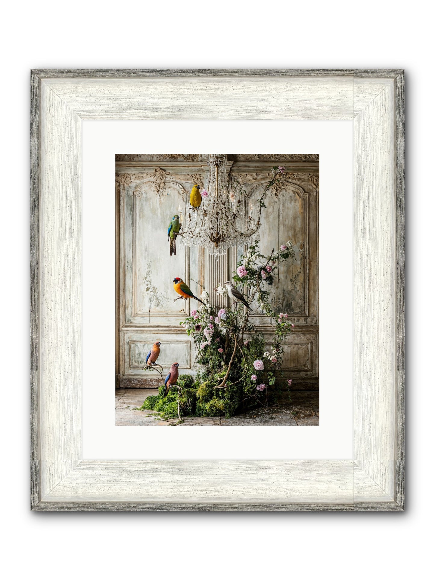 The Audacious Chorale Framed Print - Driftwood White 12x16