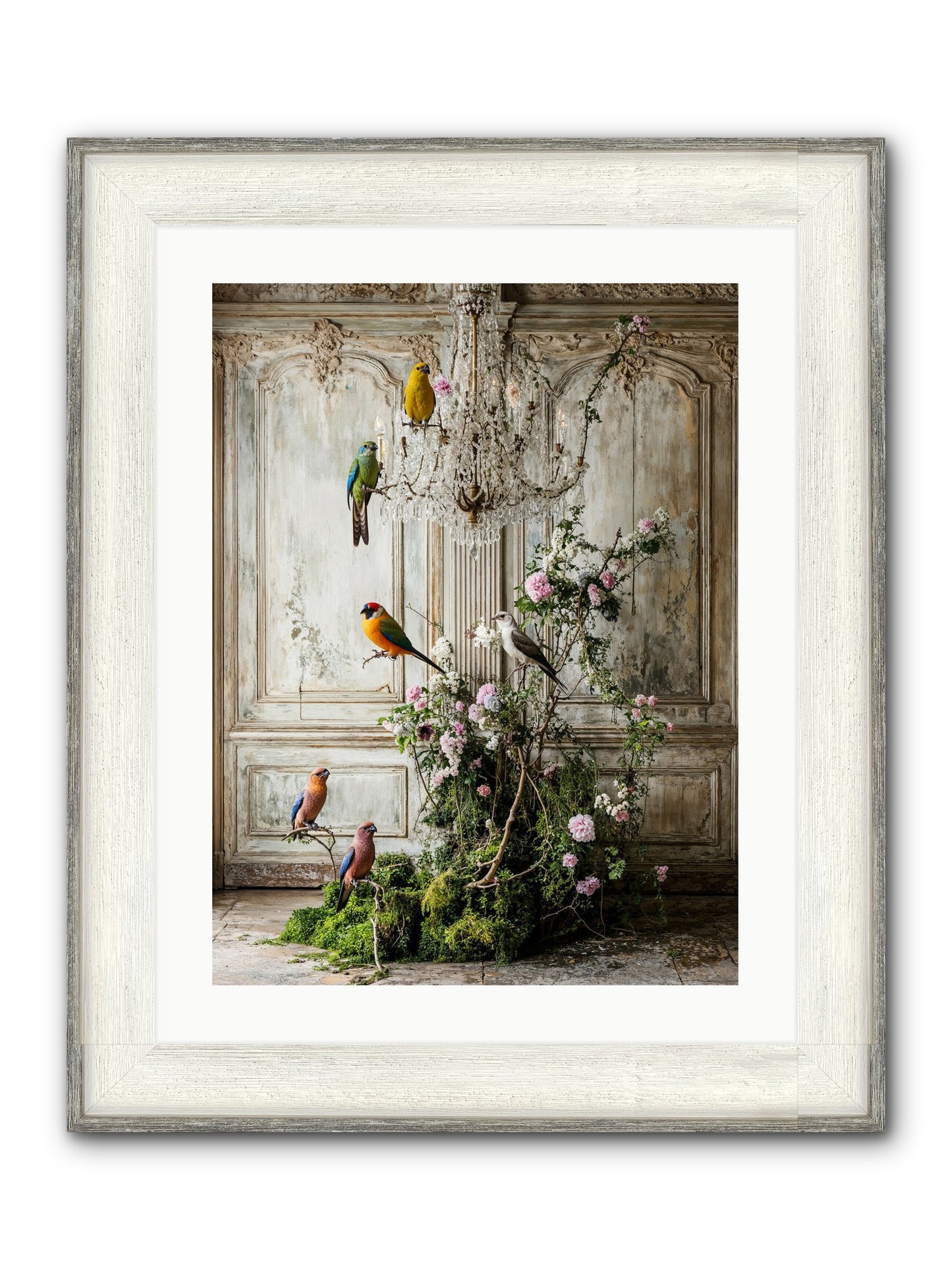 The Audacious Chorale Framed Print - Driftwood White 18x24