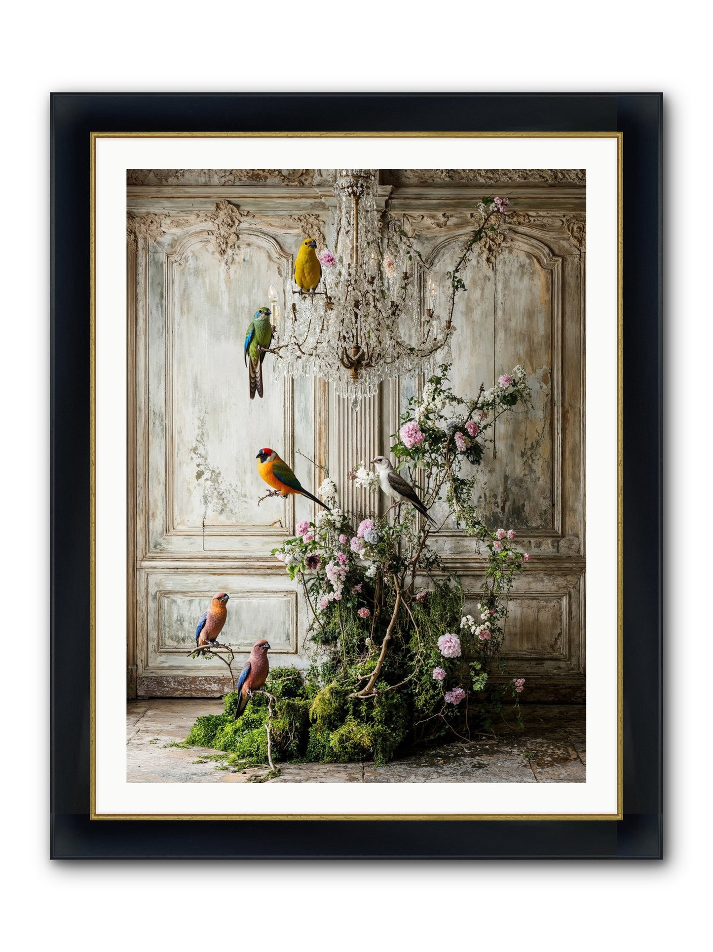 The Audacious Chorale Framed Print - Wide Black w/Gold 30x40