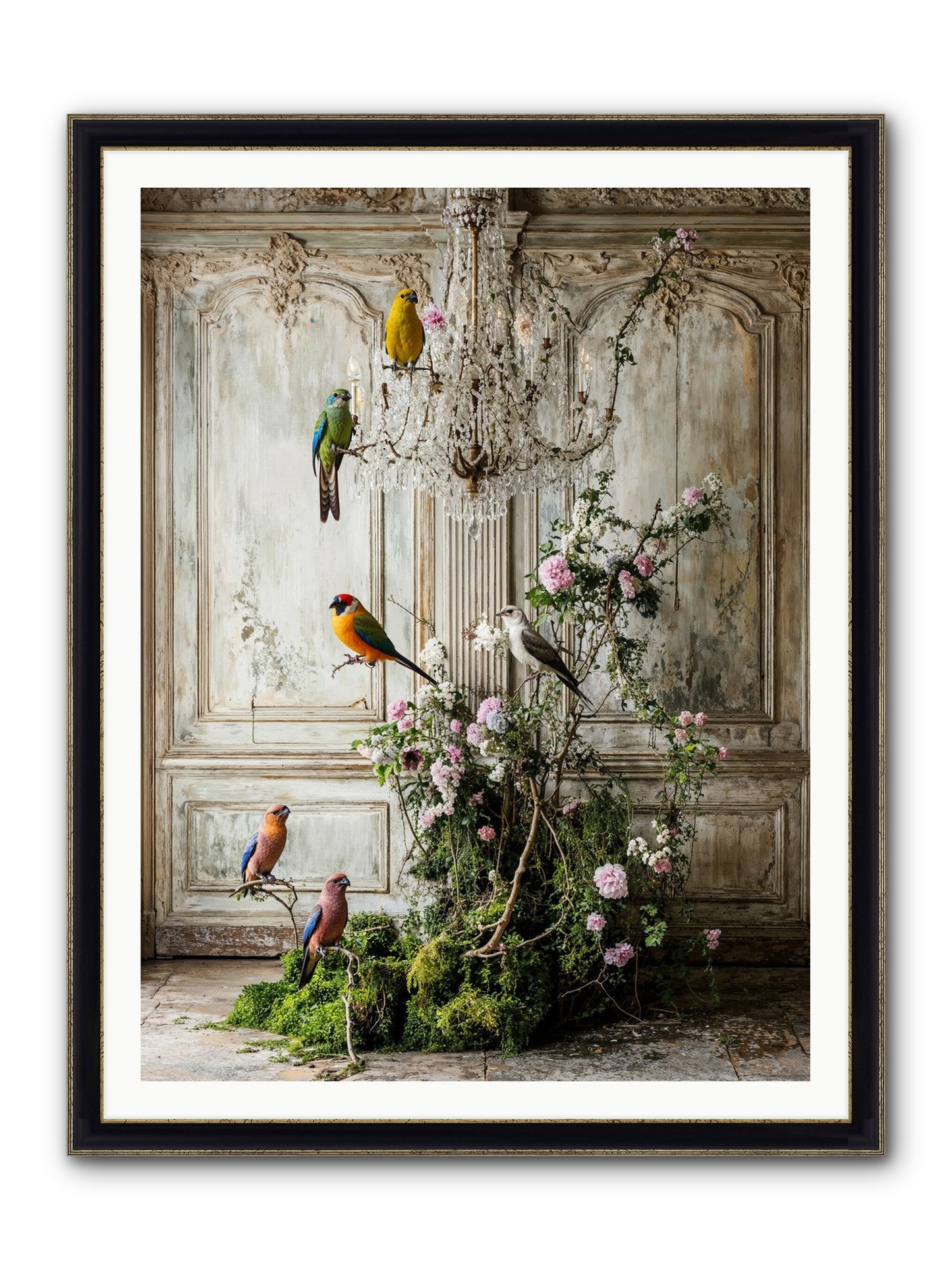 The Audacious Chorale Framed Print - Black & Gold 36x48