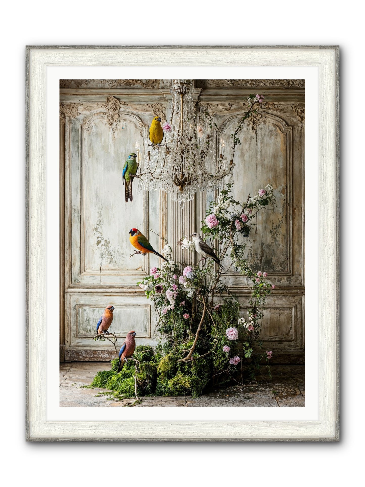The Audacious Chorale Framed Print - Driftwood White 36x48