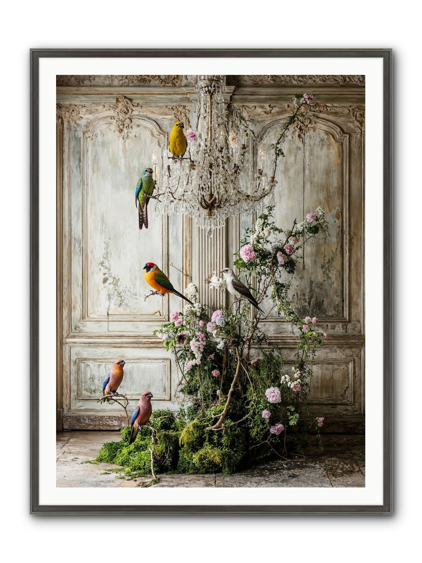 The Audacious Chorale Framed Print - Slimwoods Black/Silver 36x48