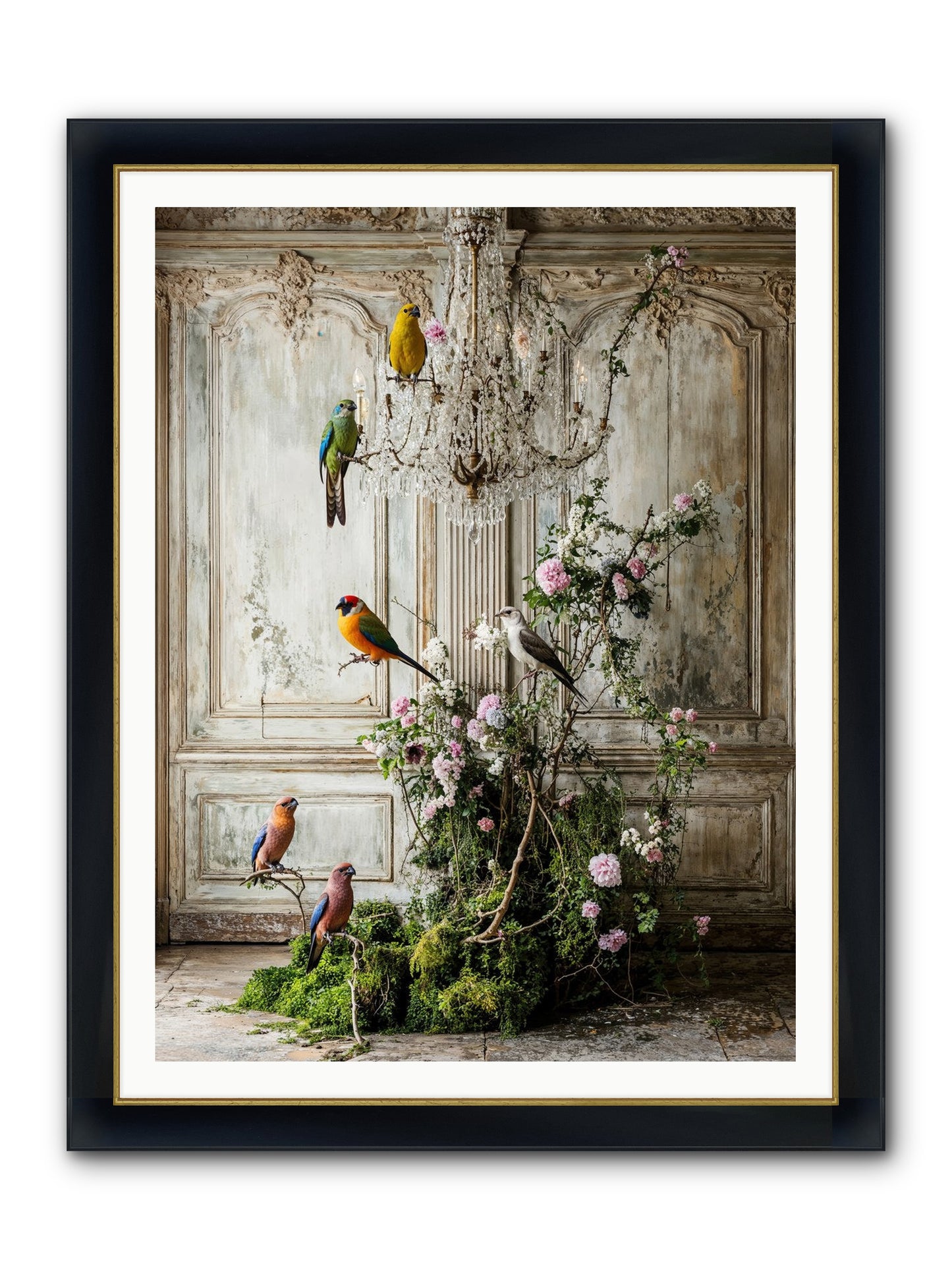 The Audacious Chorale Framed Print - Wide Black w/Gold 36x48