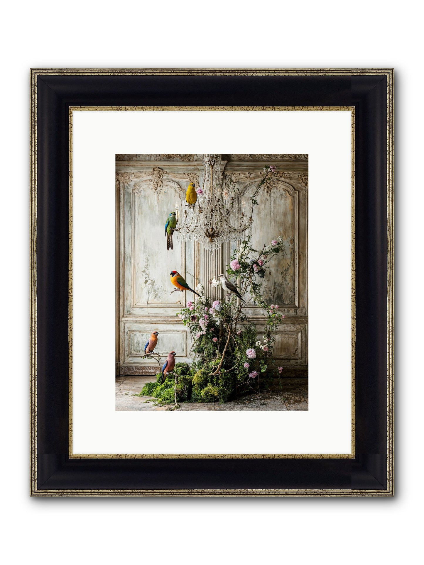 The Audacious Chorale Framed Print - Black & Gold 9x12
