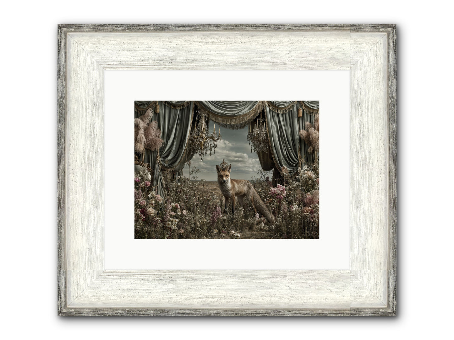 The Balcony at Moon’s End Framed Print - Driftwood White 12x9