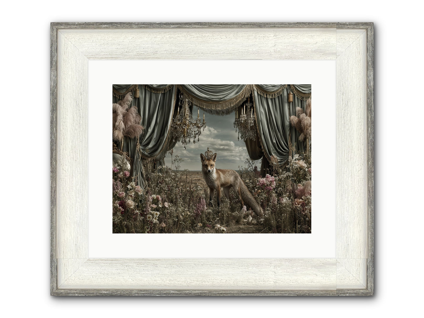 The Balcony at Moon’s End Framed Print - Driftwood White 16x12